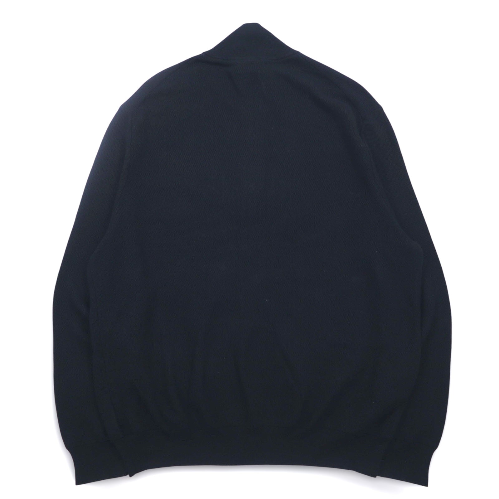 POLO RALPH LAUREN Maglione in maglia a rete di cotone Pima con cerniera, taglia XXL, nero con ricamo Small Pony