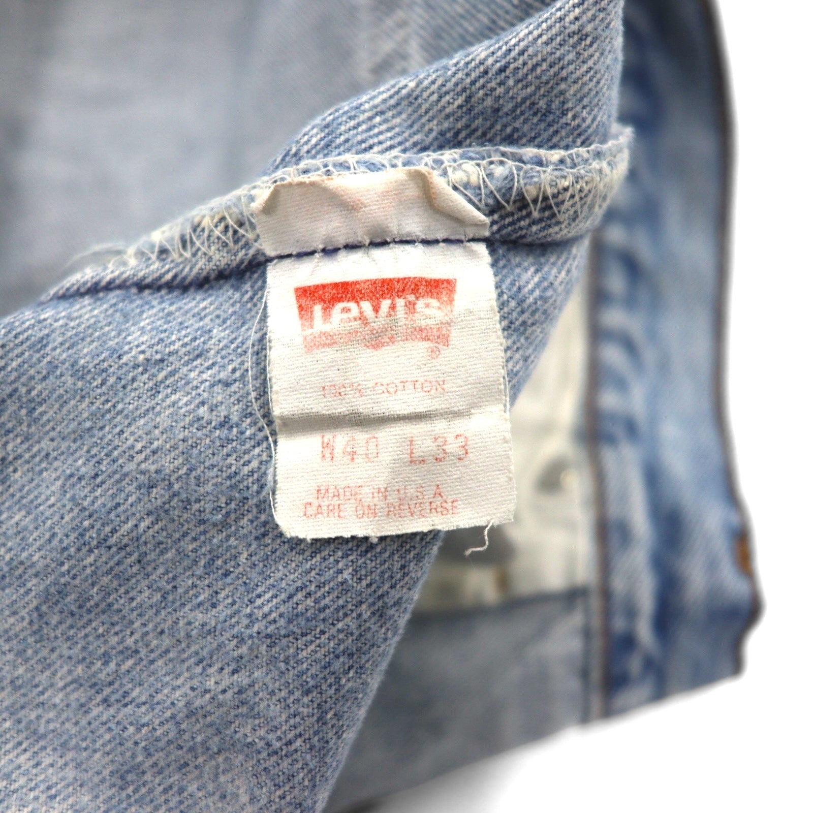 Levi's Anni '90 USA 501XX Cut-Off Denim Shorts XL Indaco Blu Bottone dietro 520 501-0000