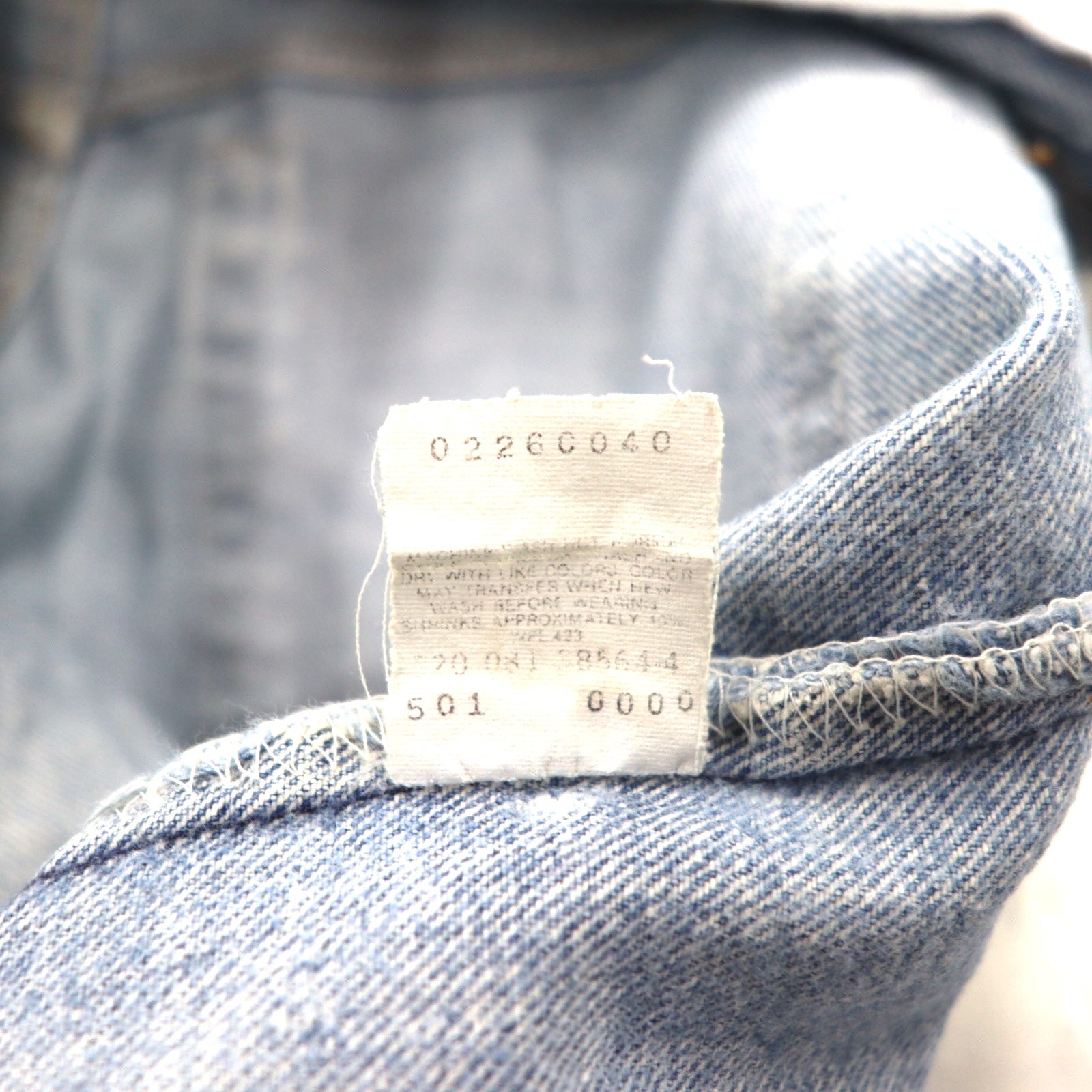 Levi's Anni '90 USA 501XX Cut-Off Denim Shorts XL Indaco Blu Bottone dietro 520 501-0000
