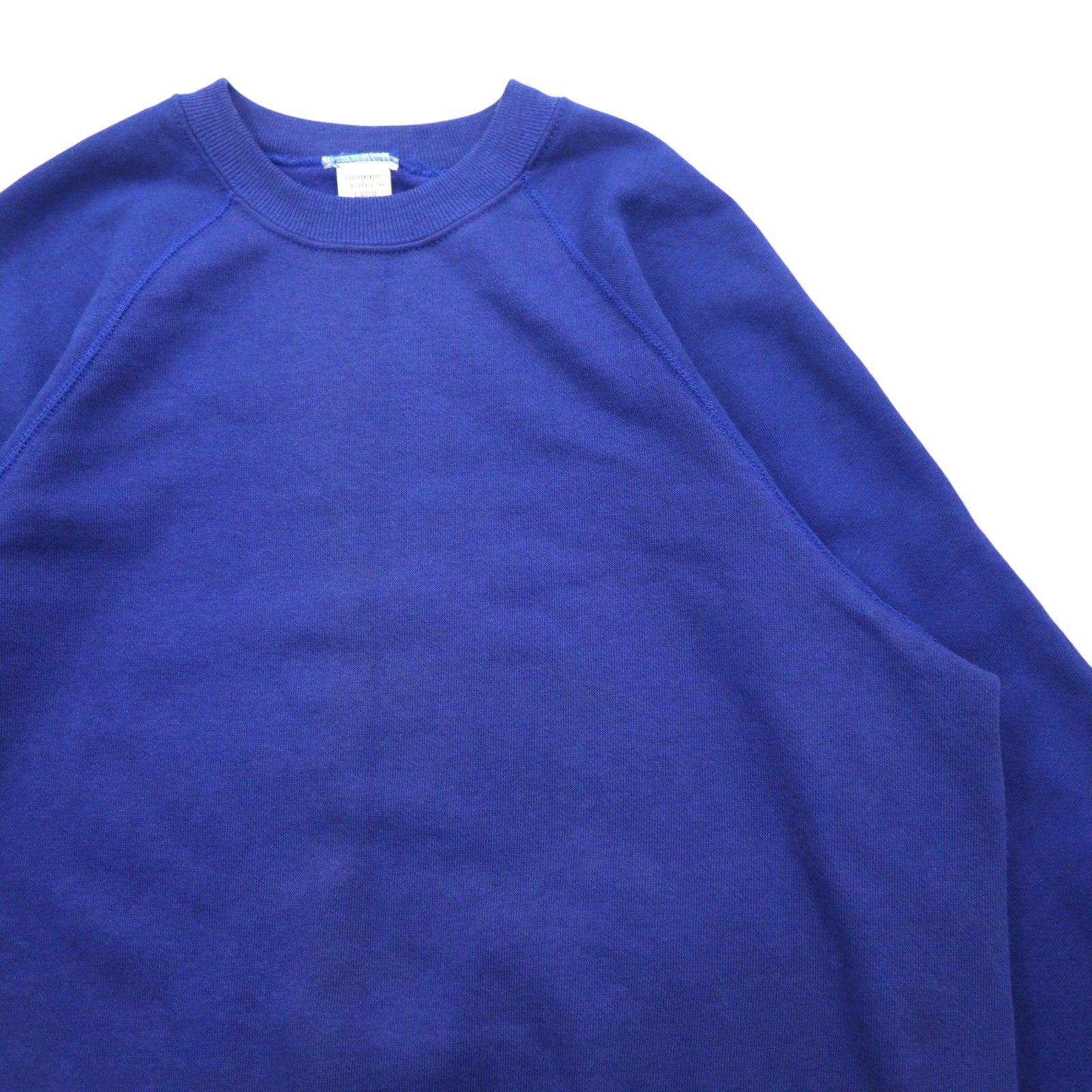 Maglia in felpa blu a tinta unita, anni '90, XL, in cotone, interno felpato, prodotta negli Stati Uniti.