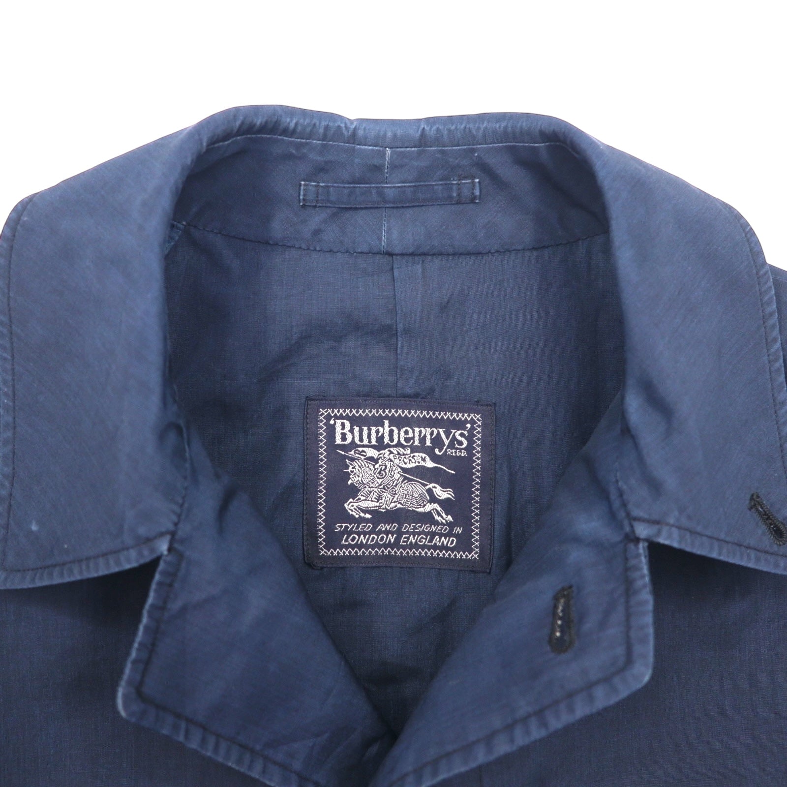 BURBERRYS anni '90 Soprabito monopetto M Blu navy Poliestere