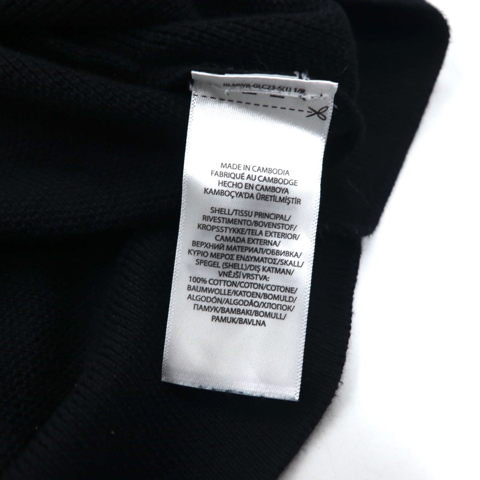 POLO RALPH LAUREN Maglione in maglia a rete di cotone Pima con cerniera, taglia XXL, nero con ricamo Small Pony