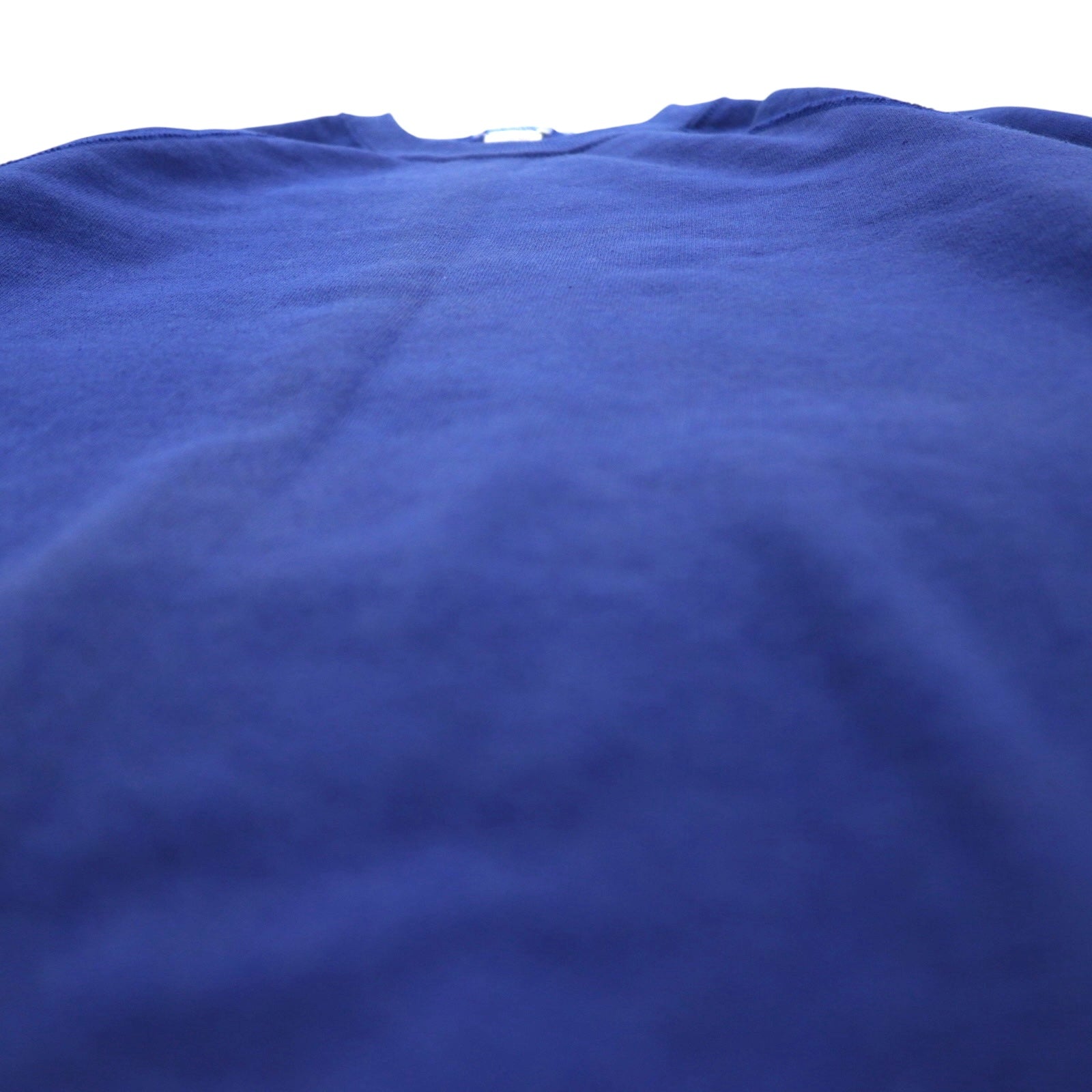 Maglia in felpa blu a tinta unita, anni '90, XL, in cotone, interno felpato, prodotta negli Stati Uniti.