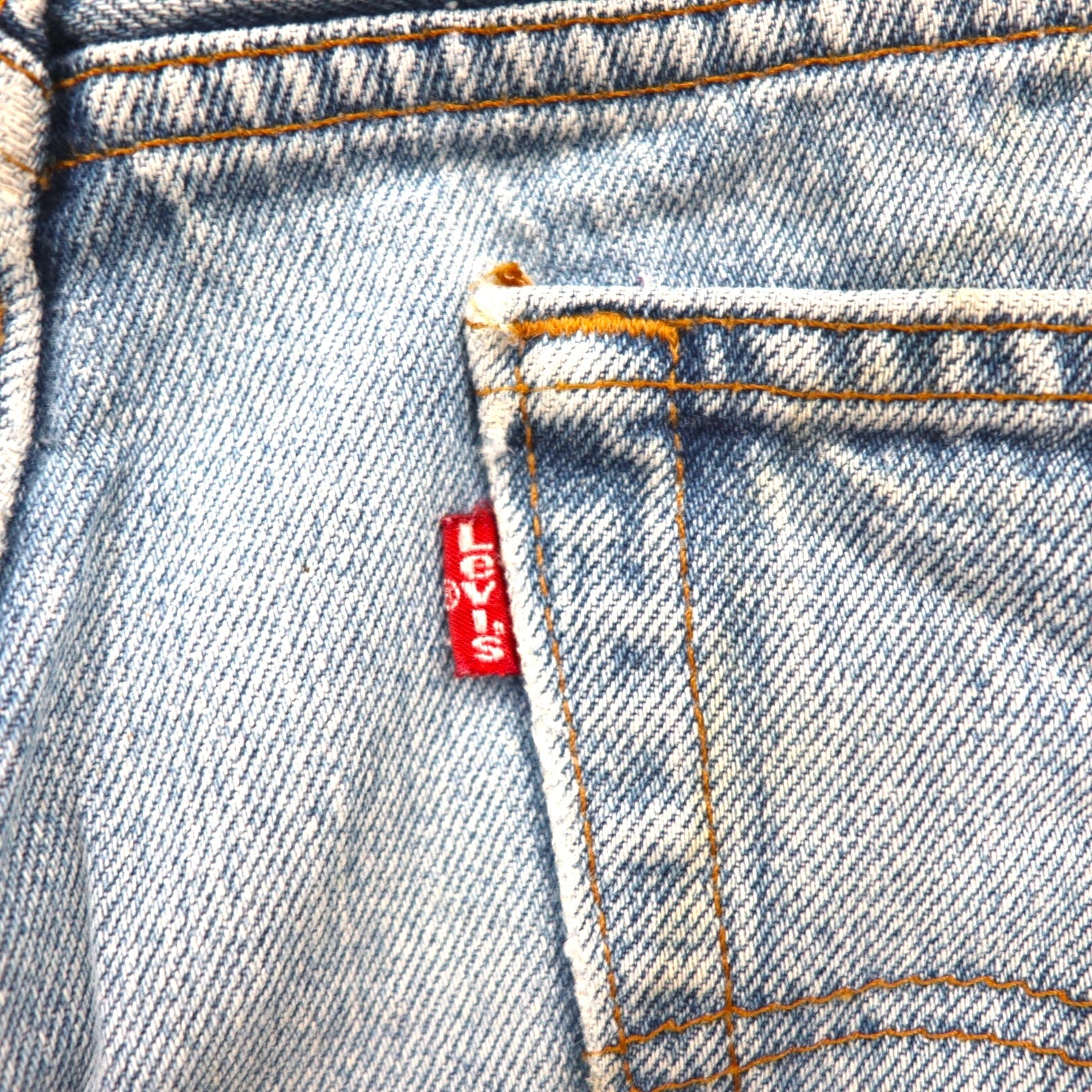 Levi's Anni '90 USA 501XX Cut-Off Denim Shorts XL Indaco Blu Bottone dietro 520 501-0000