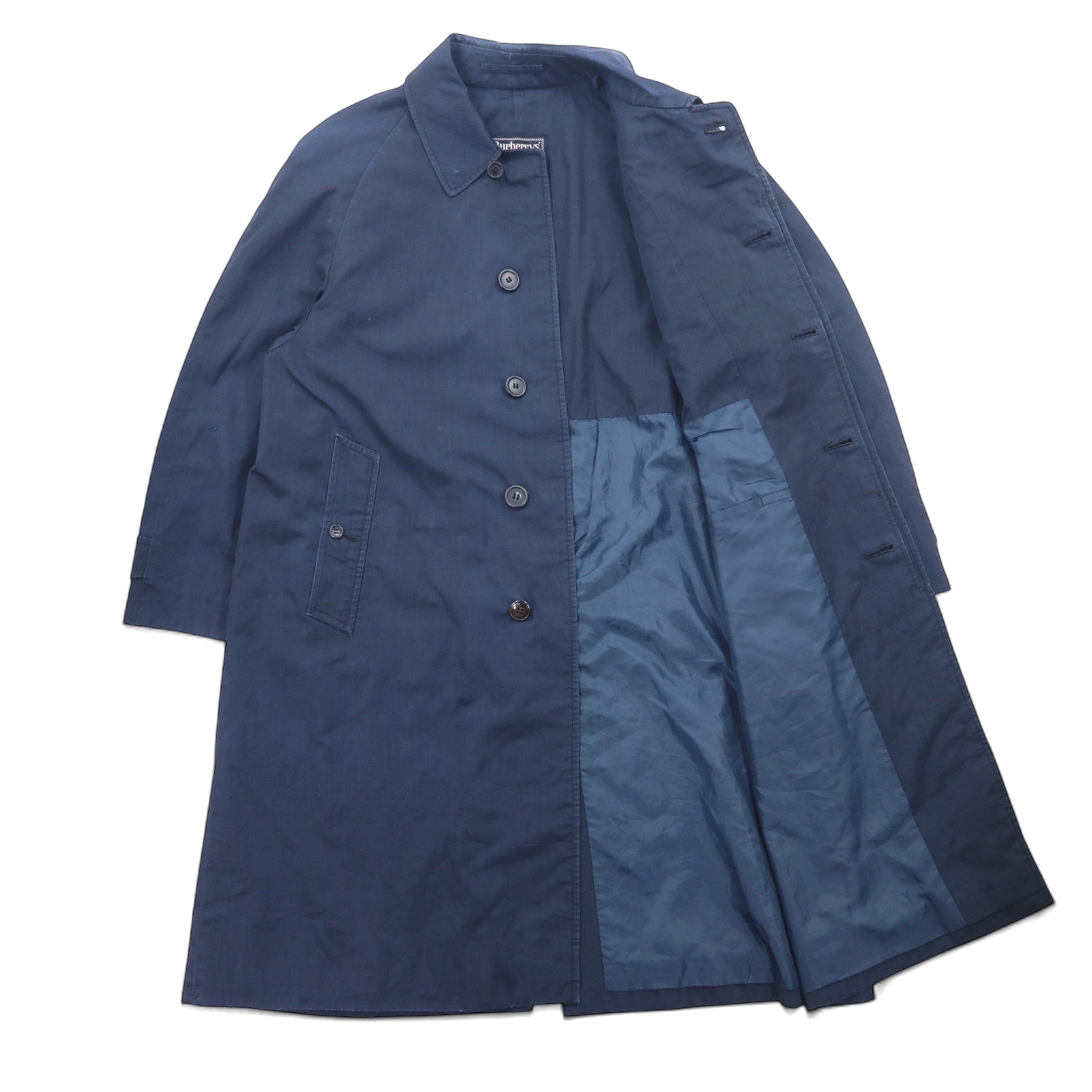 BURBERRYS anni '90 Soprabito monopetto M Blu navy Poliestere