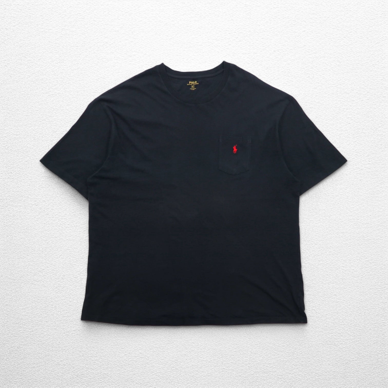 POLO RALPH LAUREN ポケット付き Tシャツ ポケTee 3XL ブラック スモールポニー刺繍