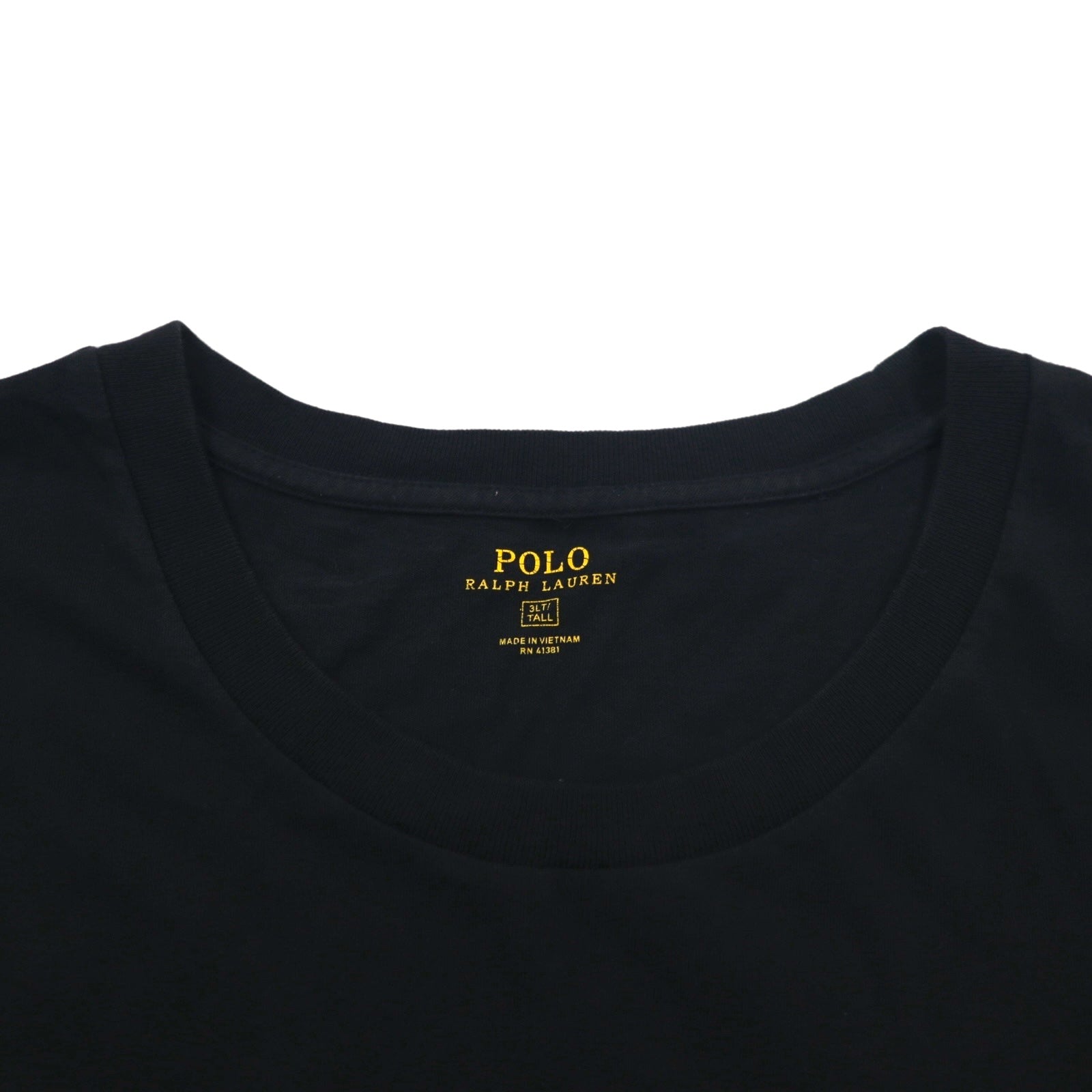 POLO RALPH LAUREN ポケット付き Tシャツ ポケTee 3XL ブラック スモールポニー刺繍