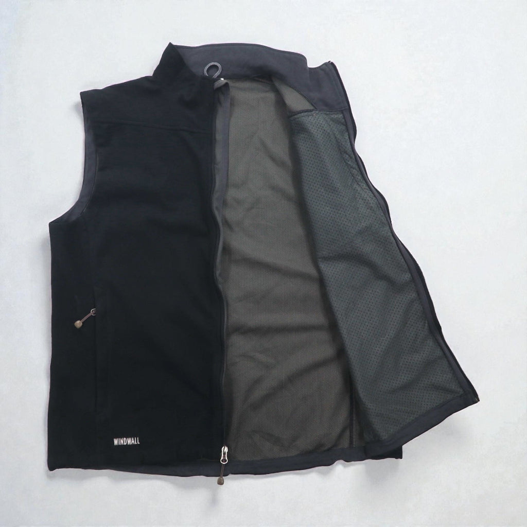 THE NORTH FACE フルジップ フリース ベスト L ブラック WINDWALL ポリエステル