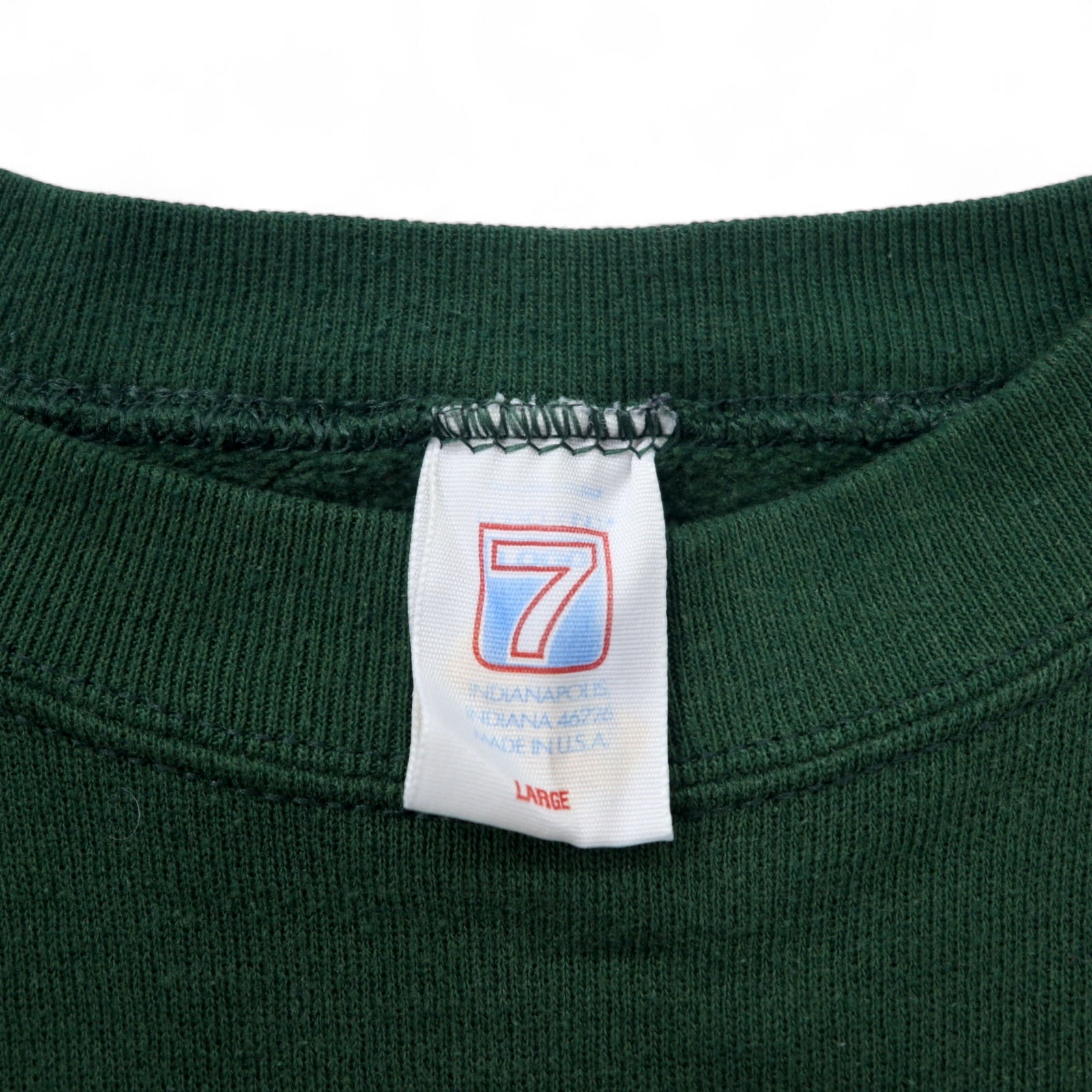 Felpa stampata LOGO 7 NFL anni '90, made in USA, taglia L, cotone, verde, GREEN BAY PACKERS