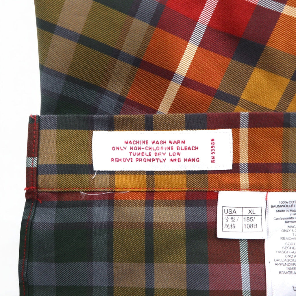 Brooks Brothers ボタンダウンシャツ XL レッド イエロー グリーン チェック マルチカラー