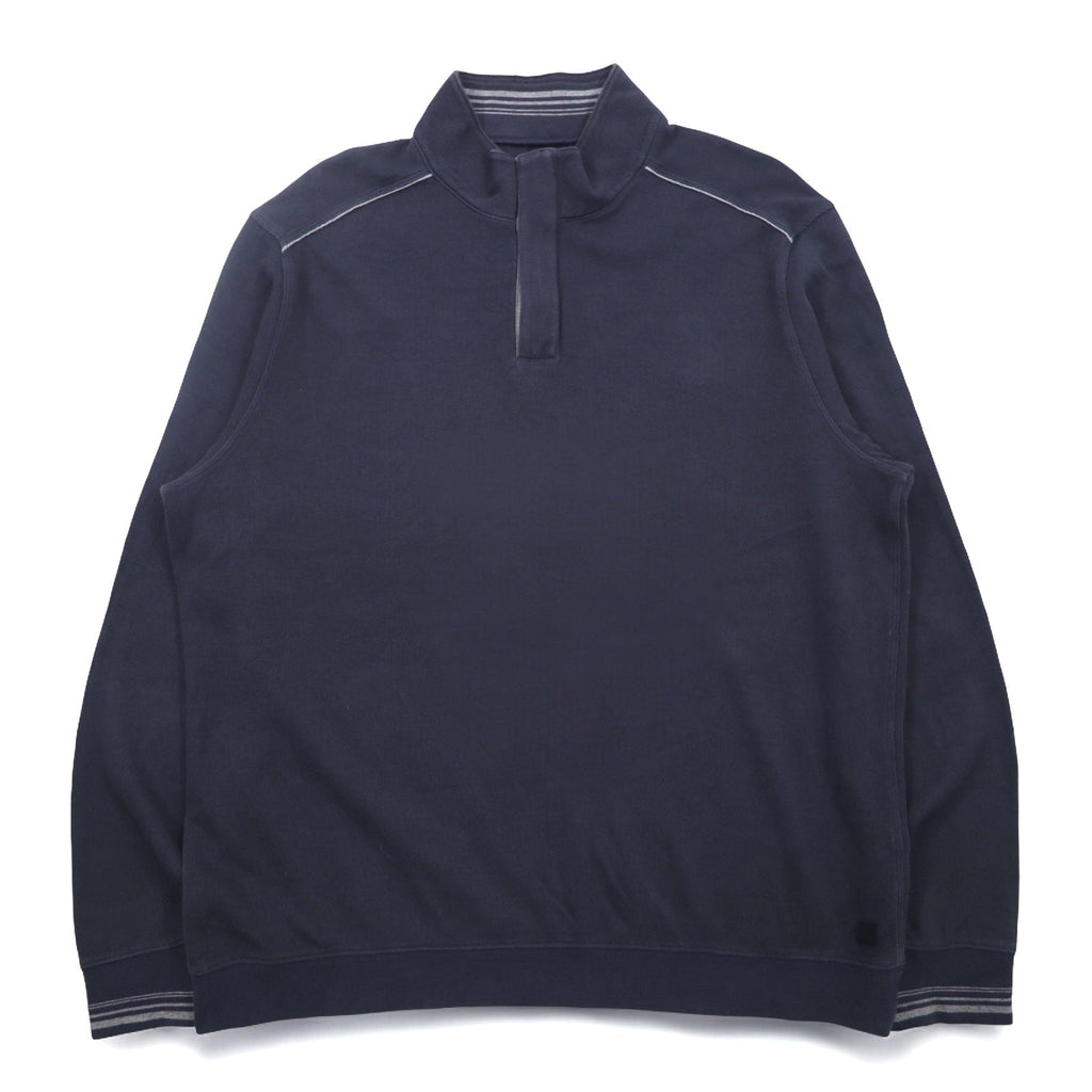 HUGO BOSS ハーフジップ コットンニット セーター XXL ネイビー