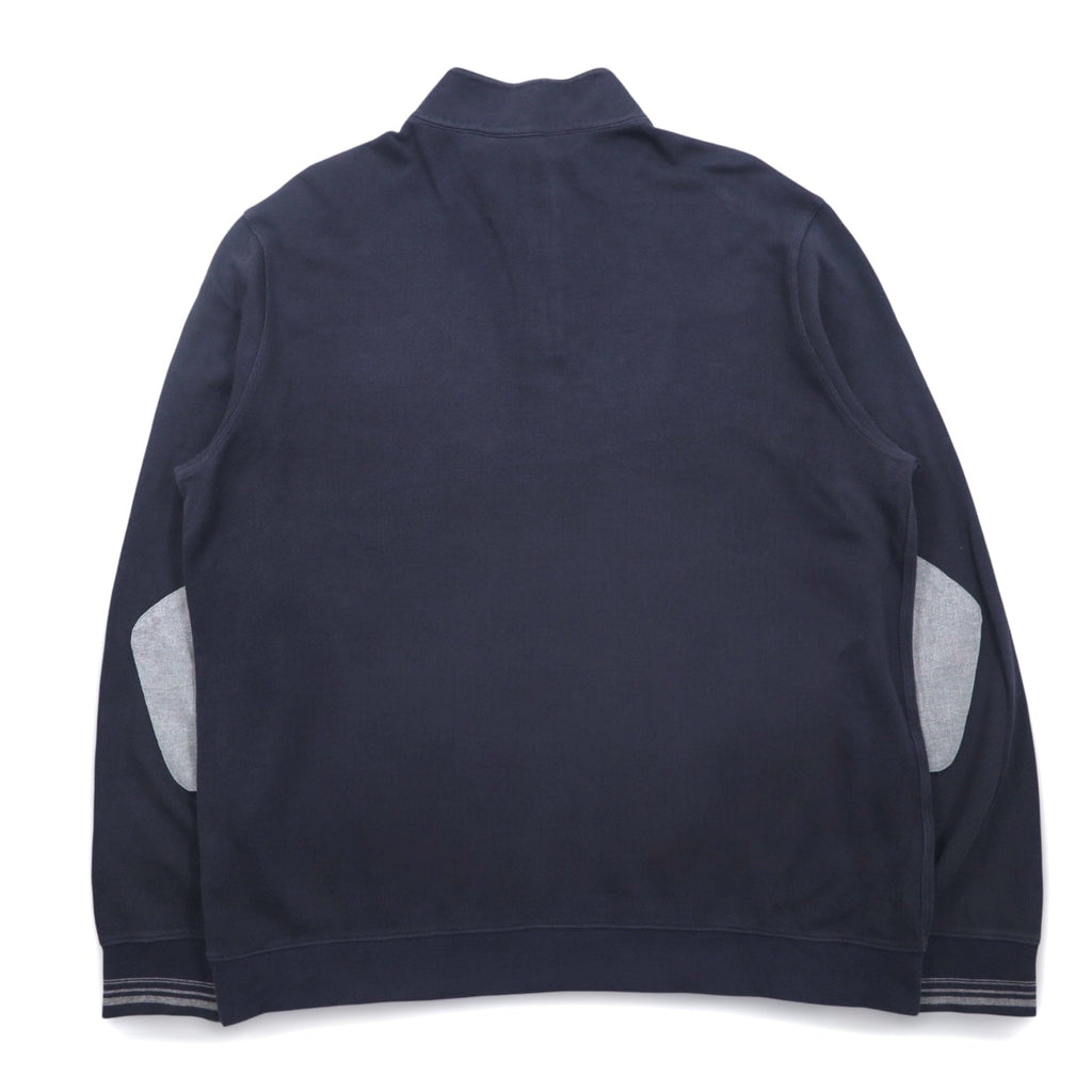 HUGO BOSS ハーフジップ コットンニット セーター XXL ネイビー