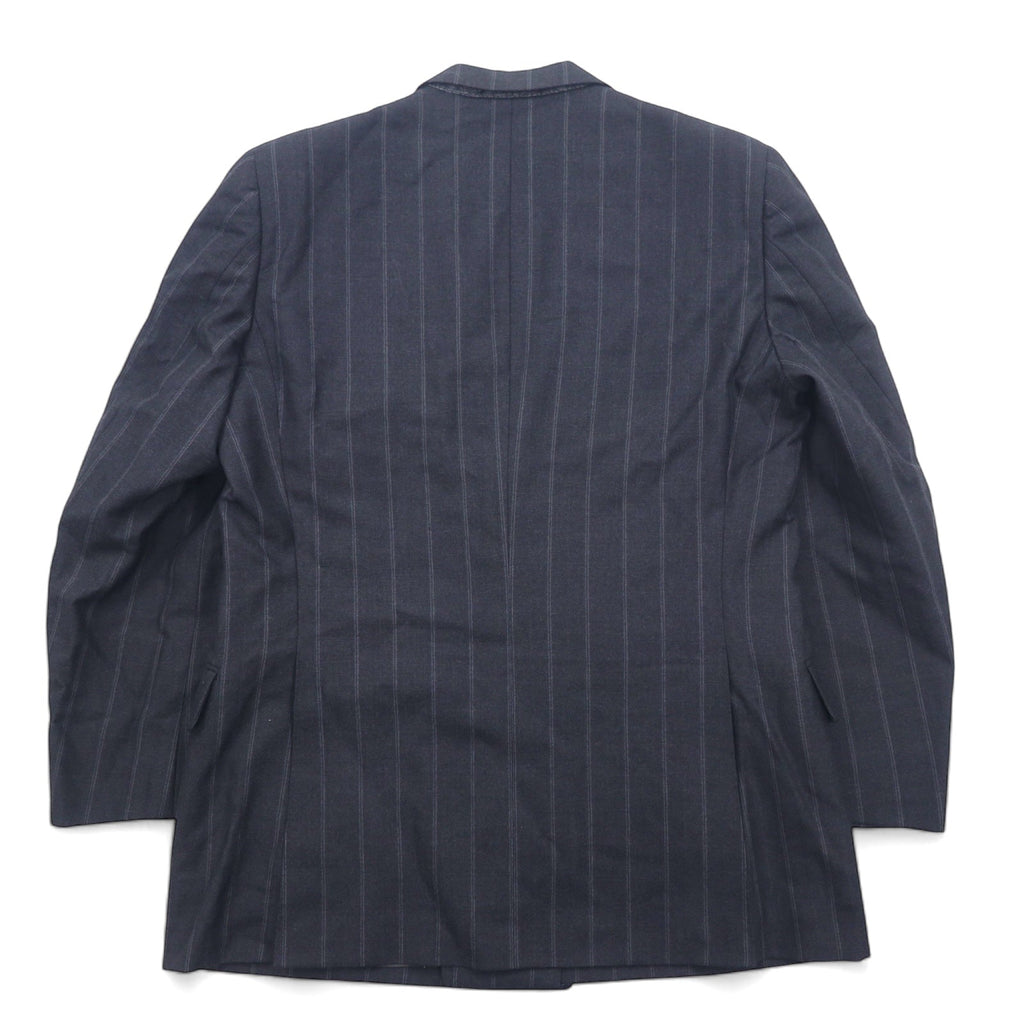 Burberrys Old Double Giacca Sartoriale XL Grigia Lana Gessata Fatto in Giappone