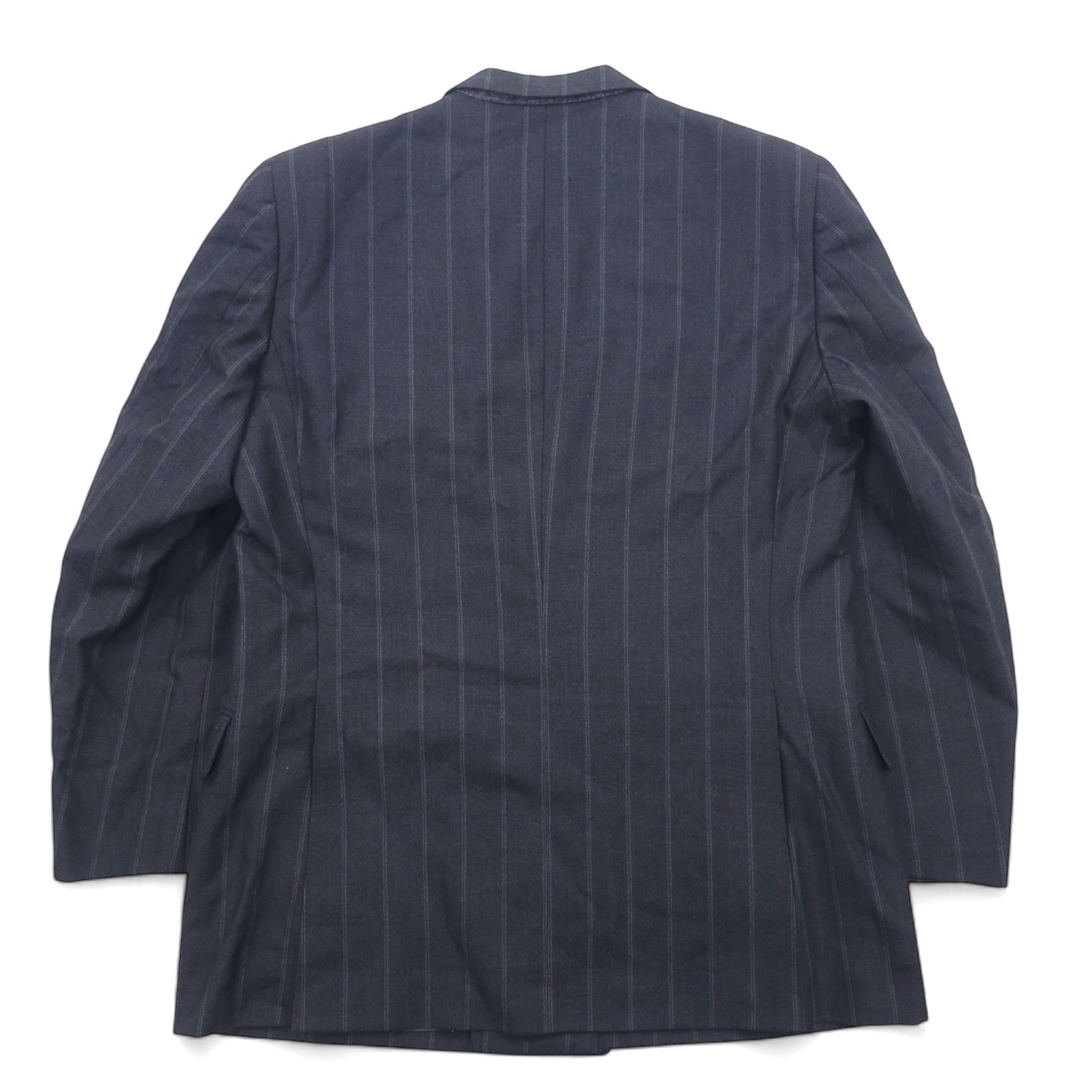Burberrys Old Double Giacca Sartoriale XL Grigia Lana Gessata Fatto in Giappone