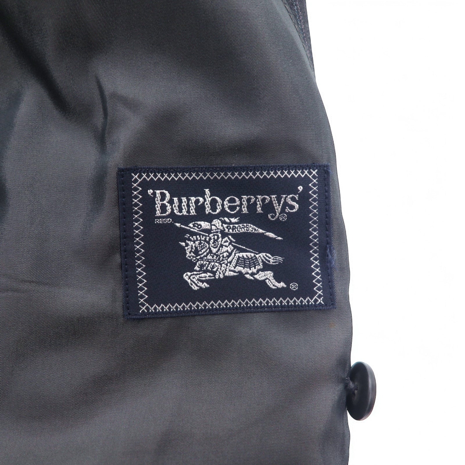Burberrys Old Double Giacca Sartoriale XL Grigia Lana Gessata Fatto in Giappone