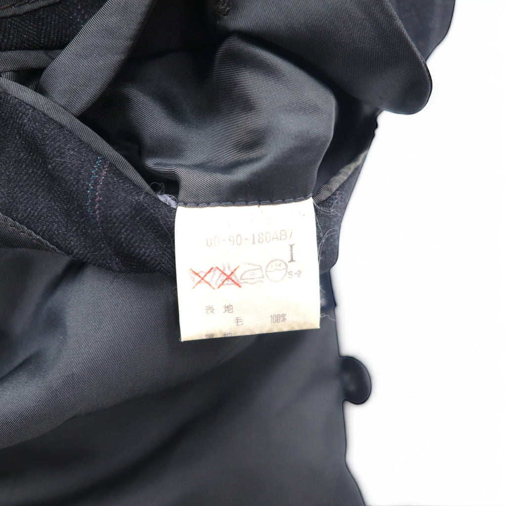 Burberrys Old Double Giacca Sartoriale XL Grigia Lana Gessata Fatto in Giappone