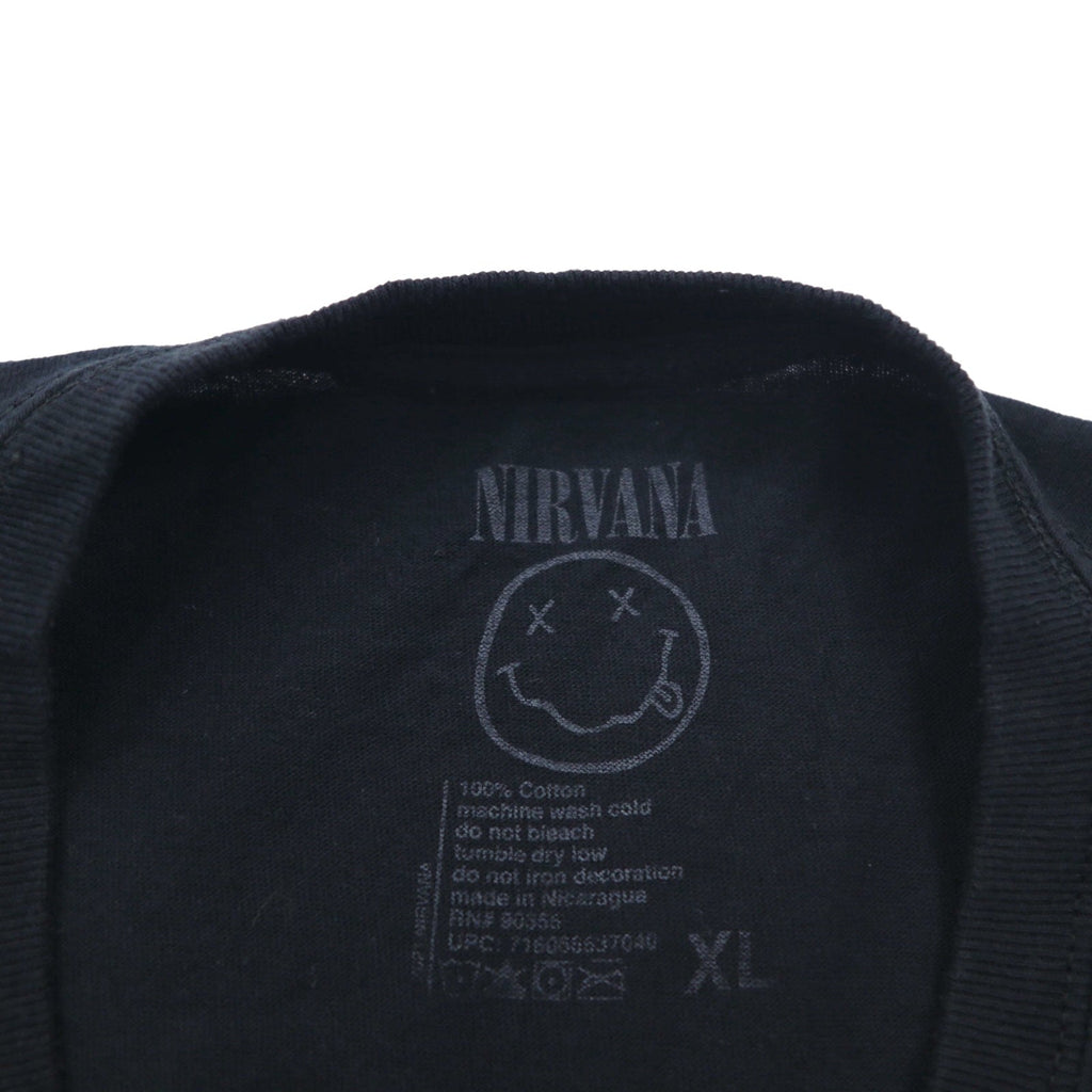 NIRVANA T-shirt ufficiale rock band XL nera cotone Made in Nicaragua
