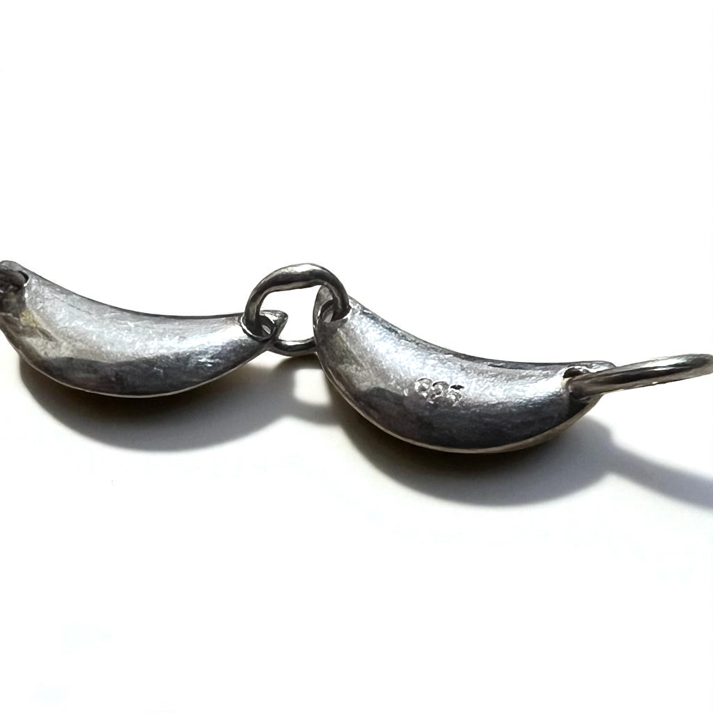 Collana Vintage in Argento Collana con Design a Mezzaluna Argento 925