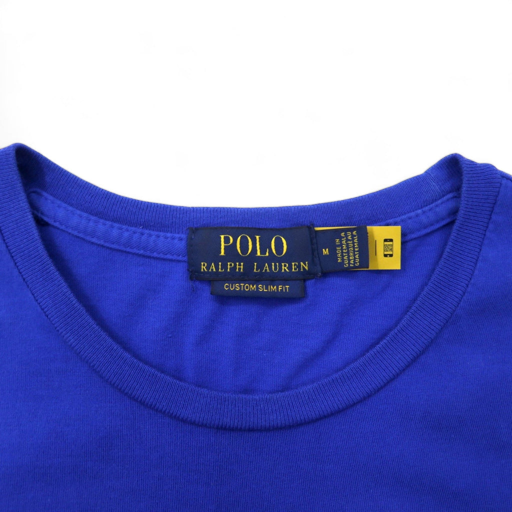 POLO RALPH LAUREN T-shirt con stampa Polo Bear blu M cotone CUSTOM SLIM FIT