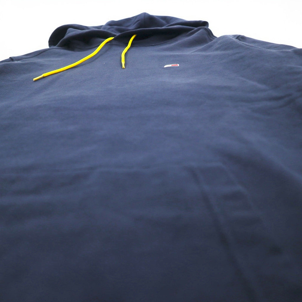 TOMMY JEANS Felpa con cappuccio L Blu navy Stampa posteriore Mikina Flag Graphic DM0DM08703