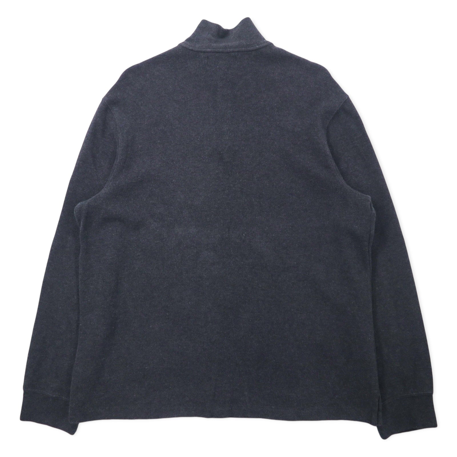 Polo by Ralph Lauren Felpa con mezza zip XL Grigia Cotone Ricamo piccolo pony Oversize