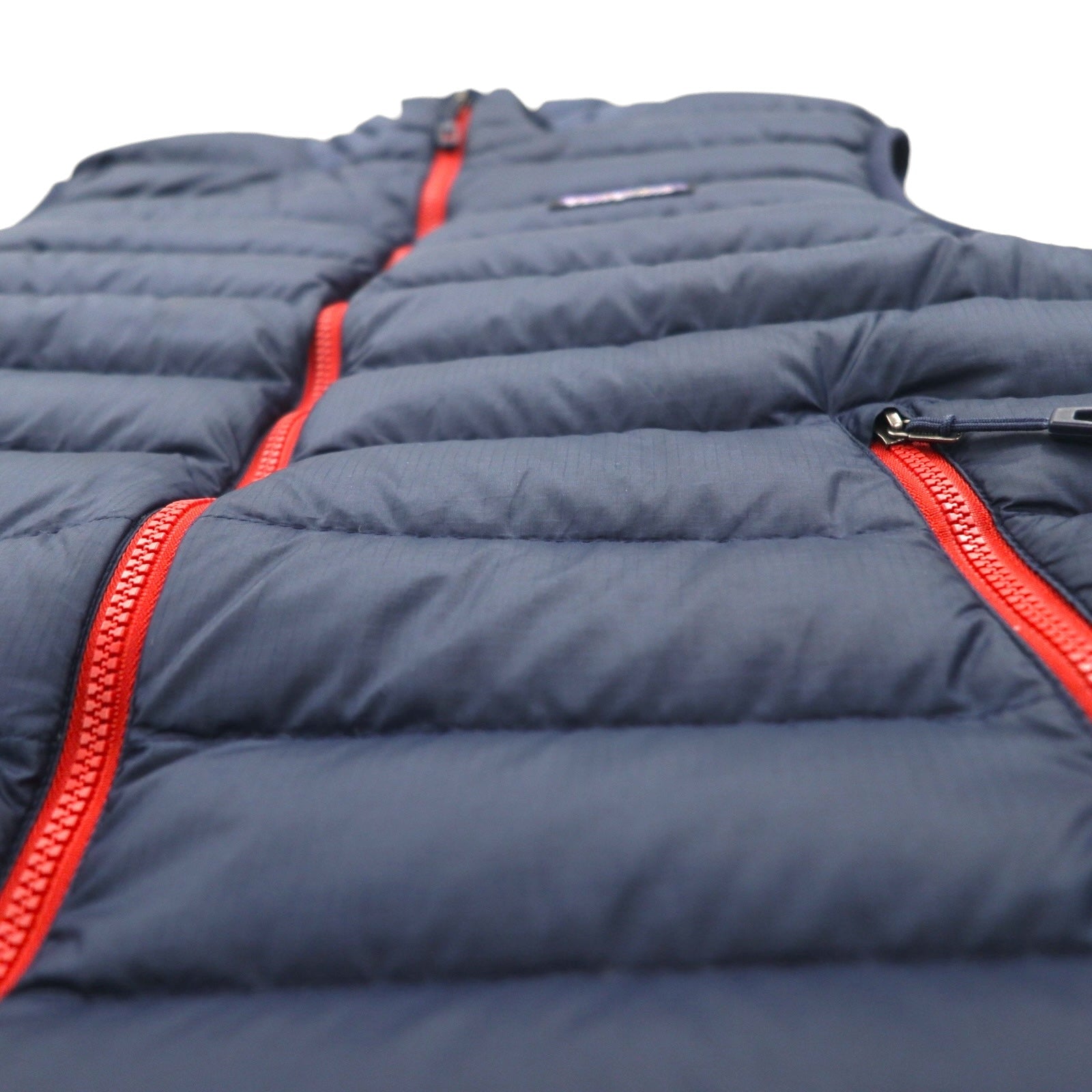 Patagonia ダウン セーター ベスト S ネイビー グースダウン 84622 フルジップ ハイネック
