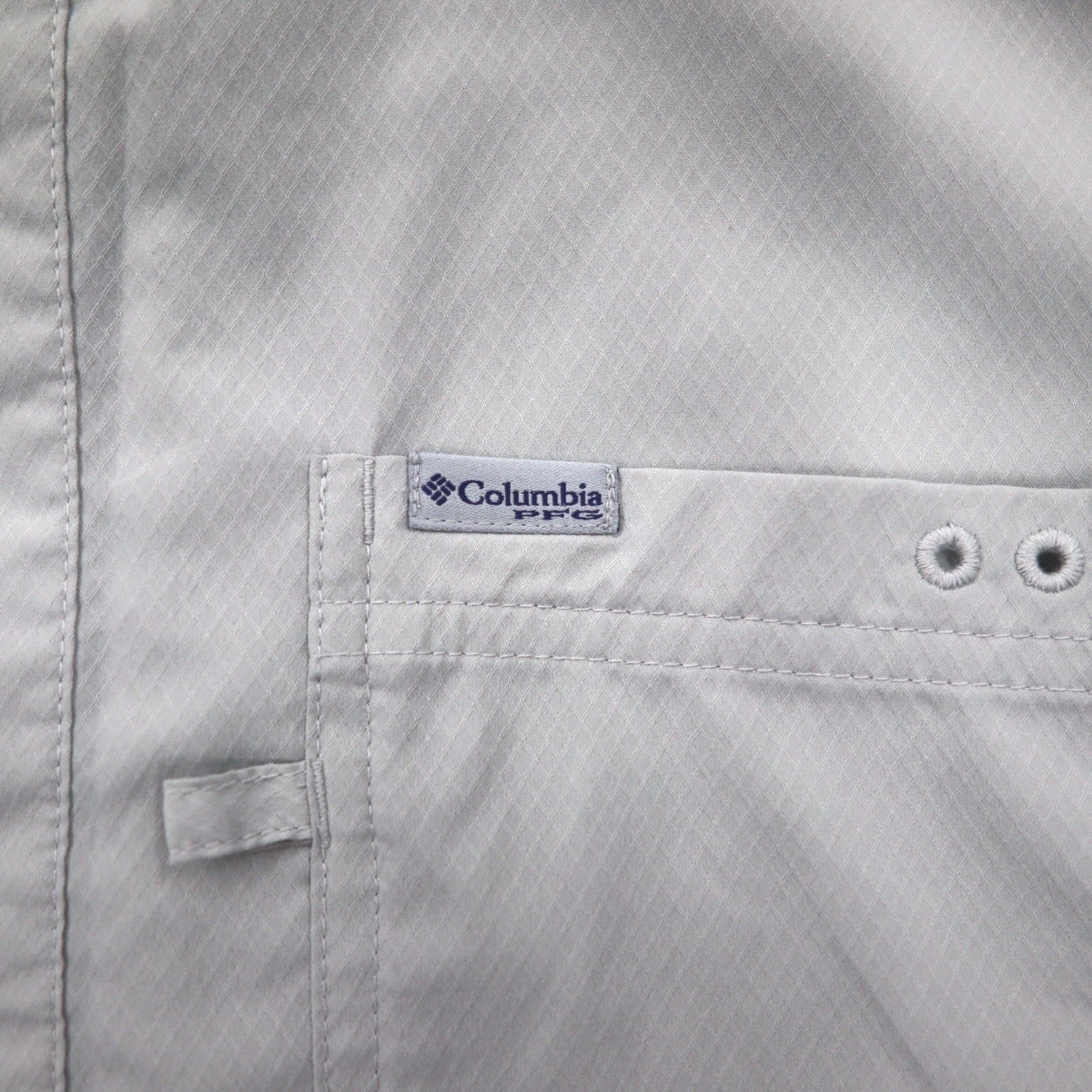 Columbia PFG オムニシェード OMNI-SHADE スラックタイドキャンプシャツ フィッシングシャツ XL グレー ポリエステル FM7042