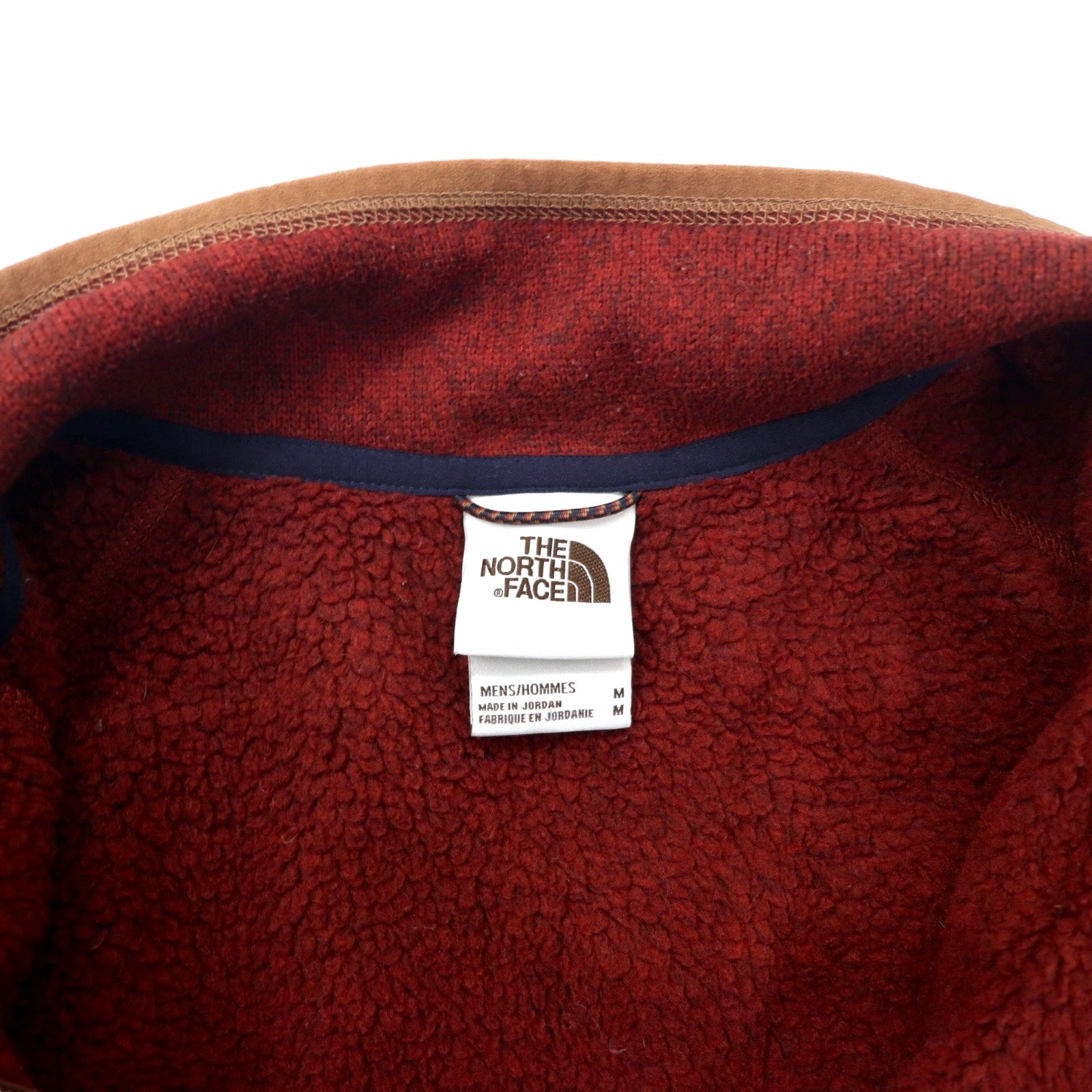 THE NORTH FACE ハーフジップ フリースジャケット M レッド ポリエステル