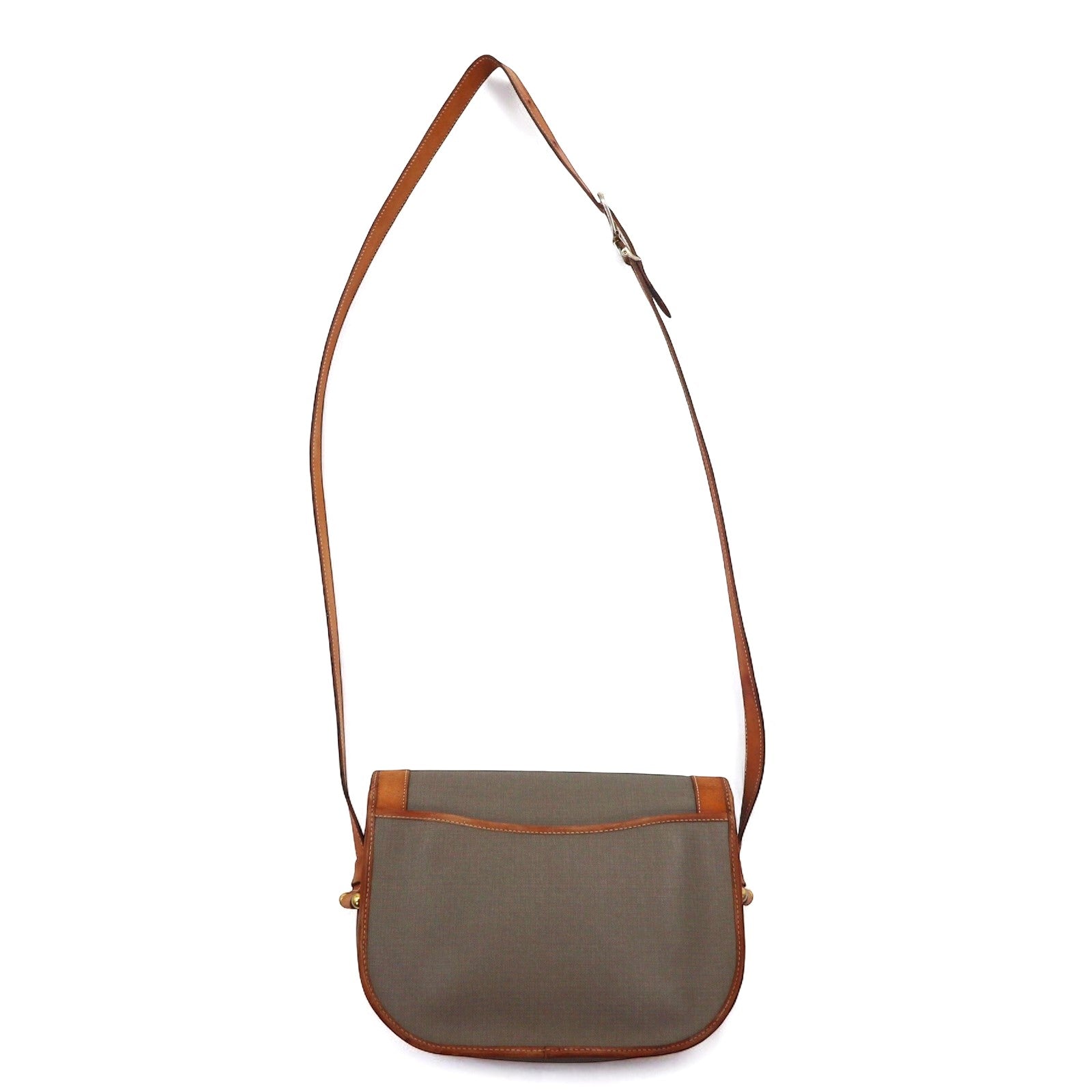 Christian Dior Borsa a tracolla vintage in PVC e pelle, grigia, con logo CD, made in France