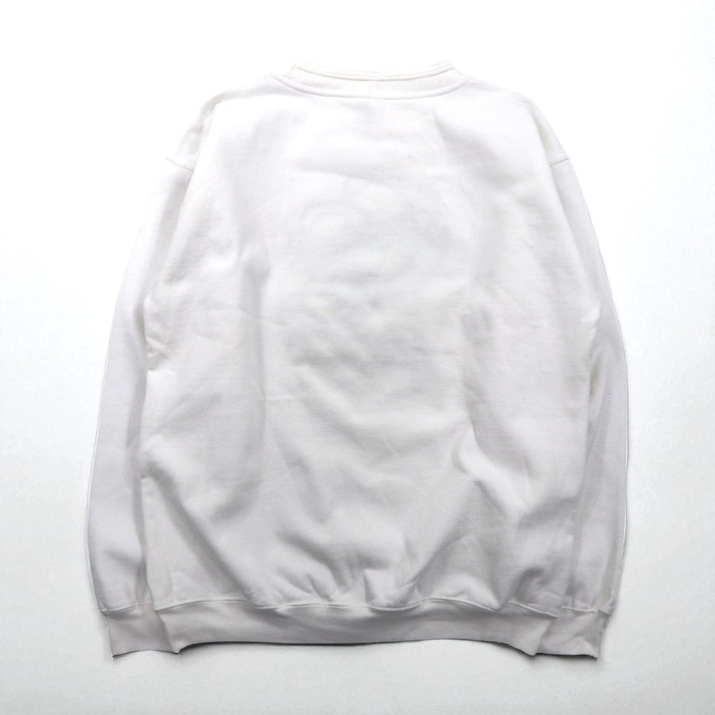 USA製 90年代 BAC PREMIER カレッジ刺繍 スウェット M ホワイト コットン 鹿の子 裏起毛 CELESTIAL