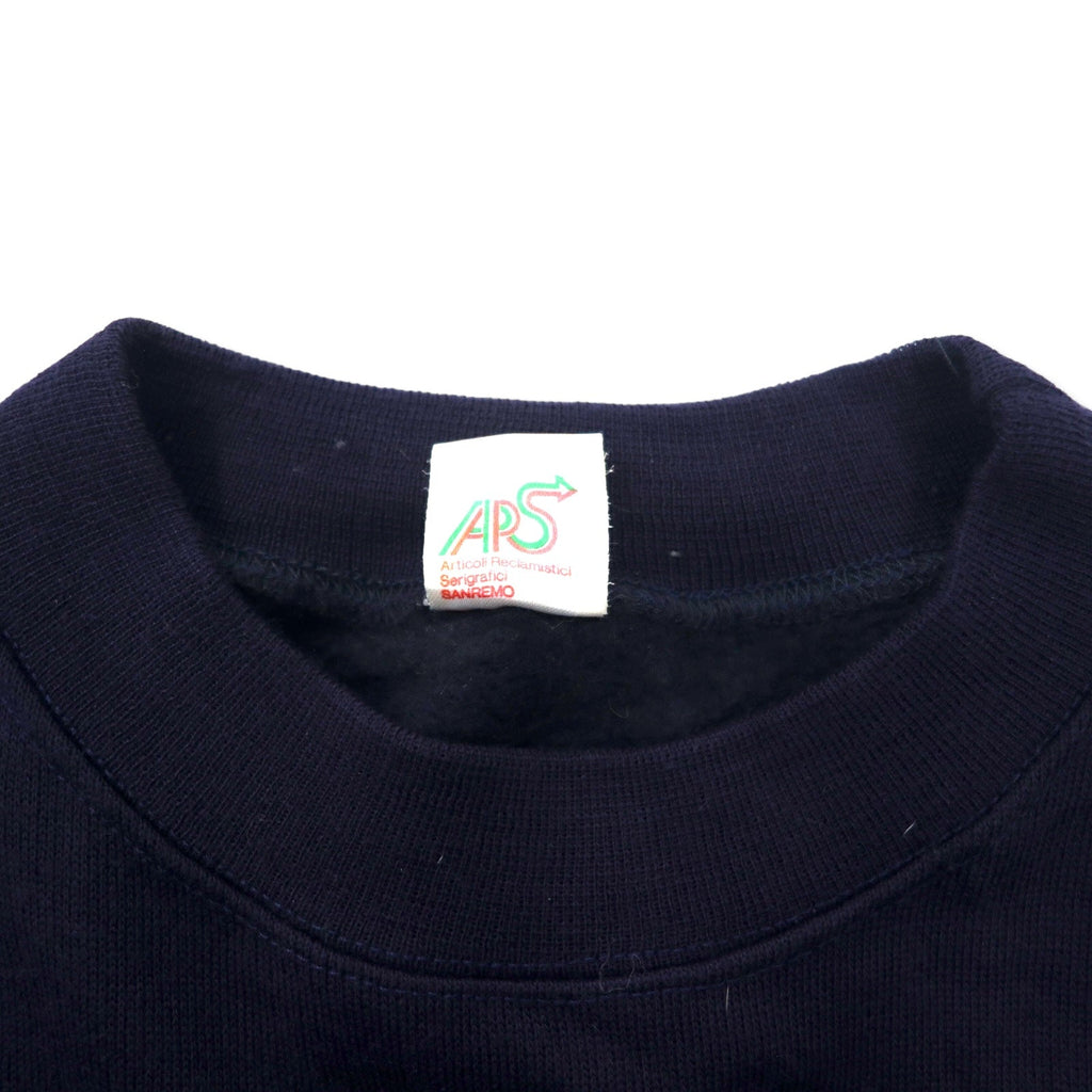 ARS イタリア製 マリン刺繍 スウェット XL ネイビー コットン 裏起毛 Ocean Majesty