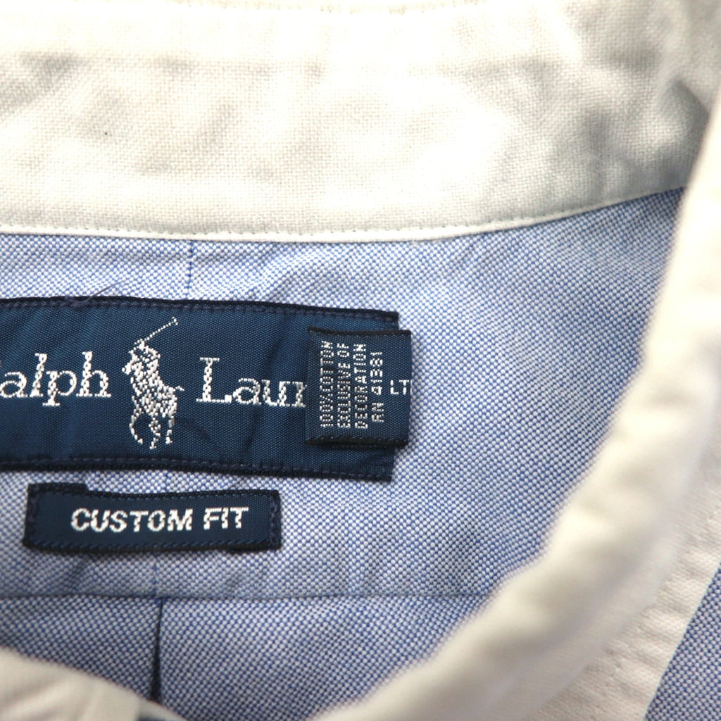 Ralph Lauren anni '90 R.L.P.C. Oxford Button-down L Blu 1932-34-35 N.Y. Ricamo a punto singolo