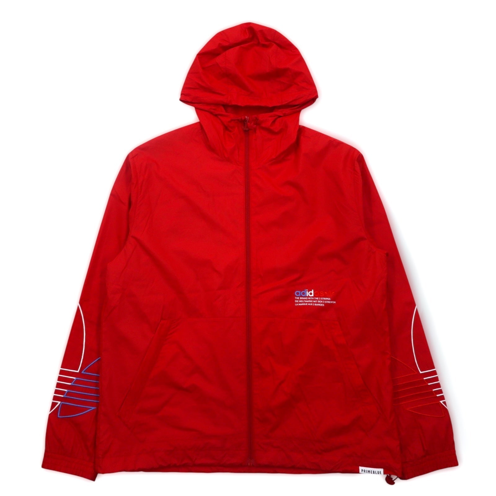adidas Originals Giacca a vento Adicolor Nylon M Rosso Logo Trifoglio Giacca a vento Adicolor FTO GN3561