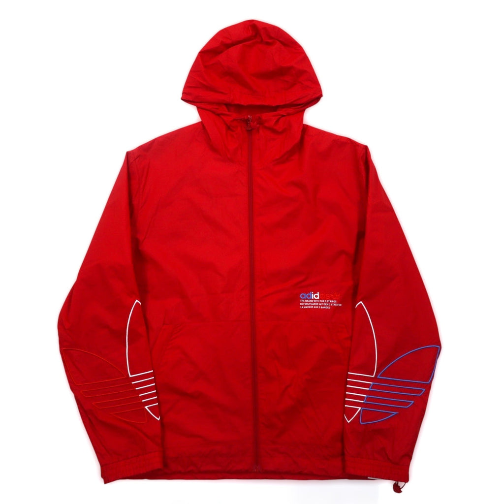 adidas Originals Giacca a vento Adicolor Nylon M Rosso Logo Trifoglio Giacca a vento Adicolor FTO GN3561