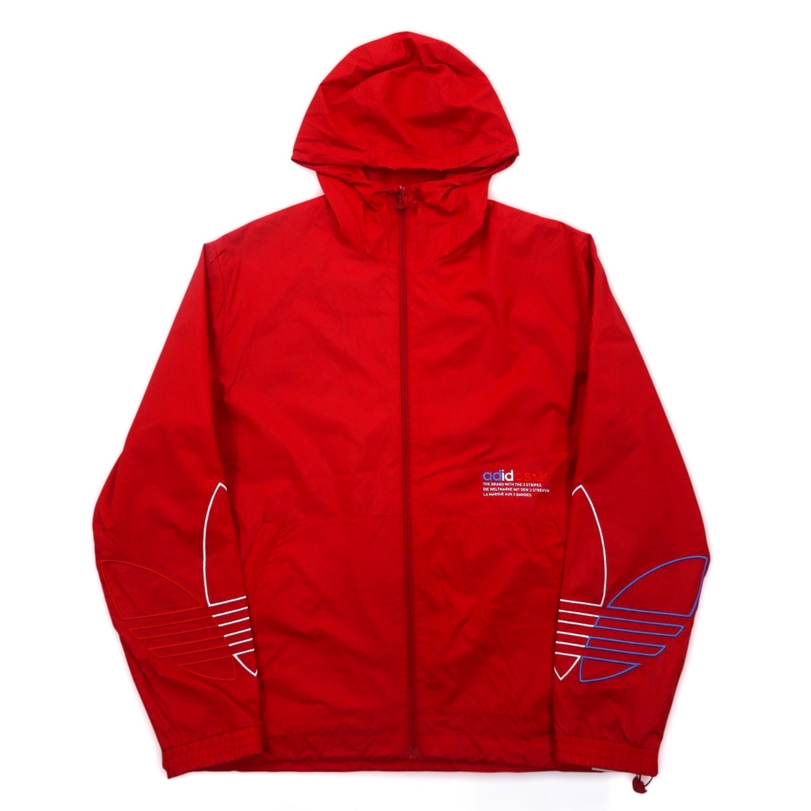 adidas Originals Giacca a vento Adicolor Nylon M Rosso Logo Trifoglio Giacca a vento Adicolor FTO GN3561