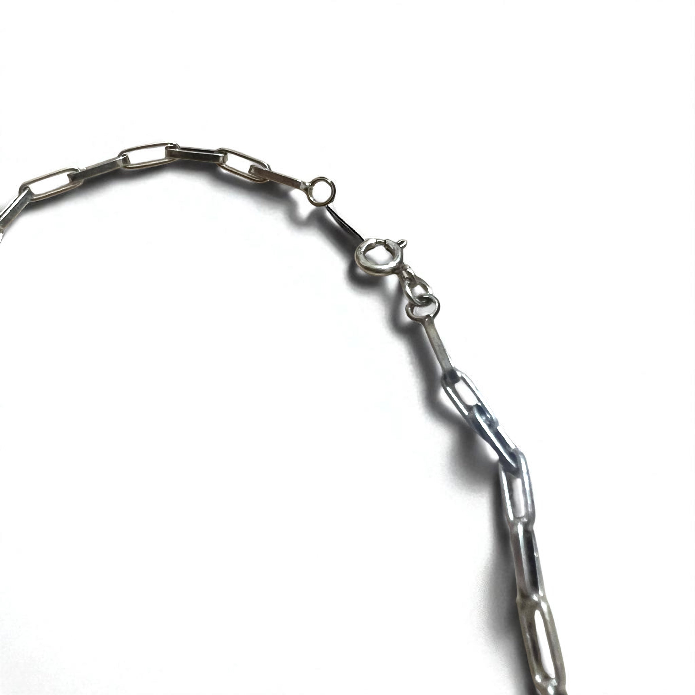 Collana vintage con turchese bianco, gioielli indiani, turchese bianco, collana a catena Hopi, argento Sterling, punzone con marchio M