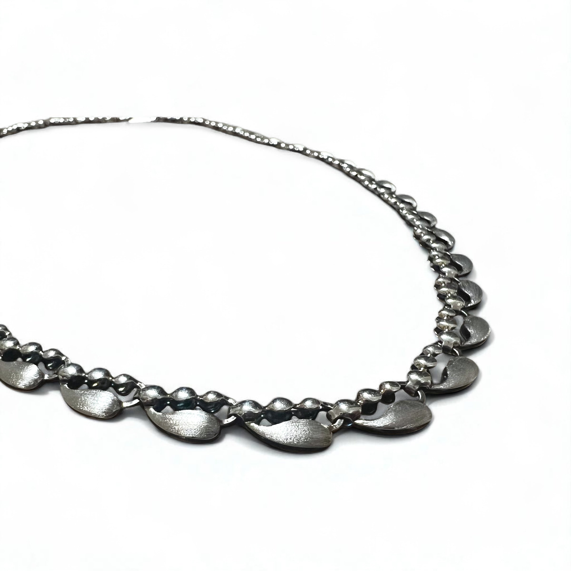Vintage Silver Necklace ティアドロップ 2WAY ネックレス 2連 ブレスレット PT100 SV シルバー プラチナ