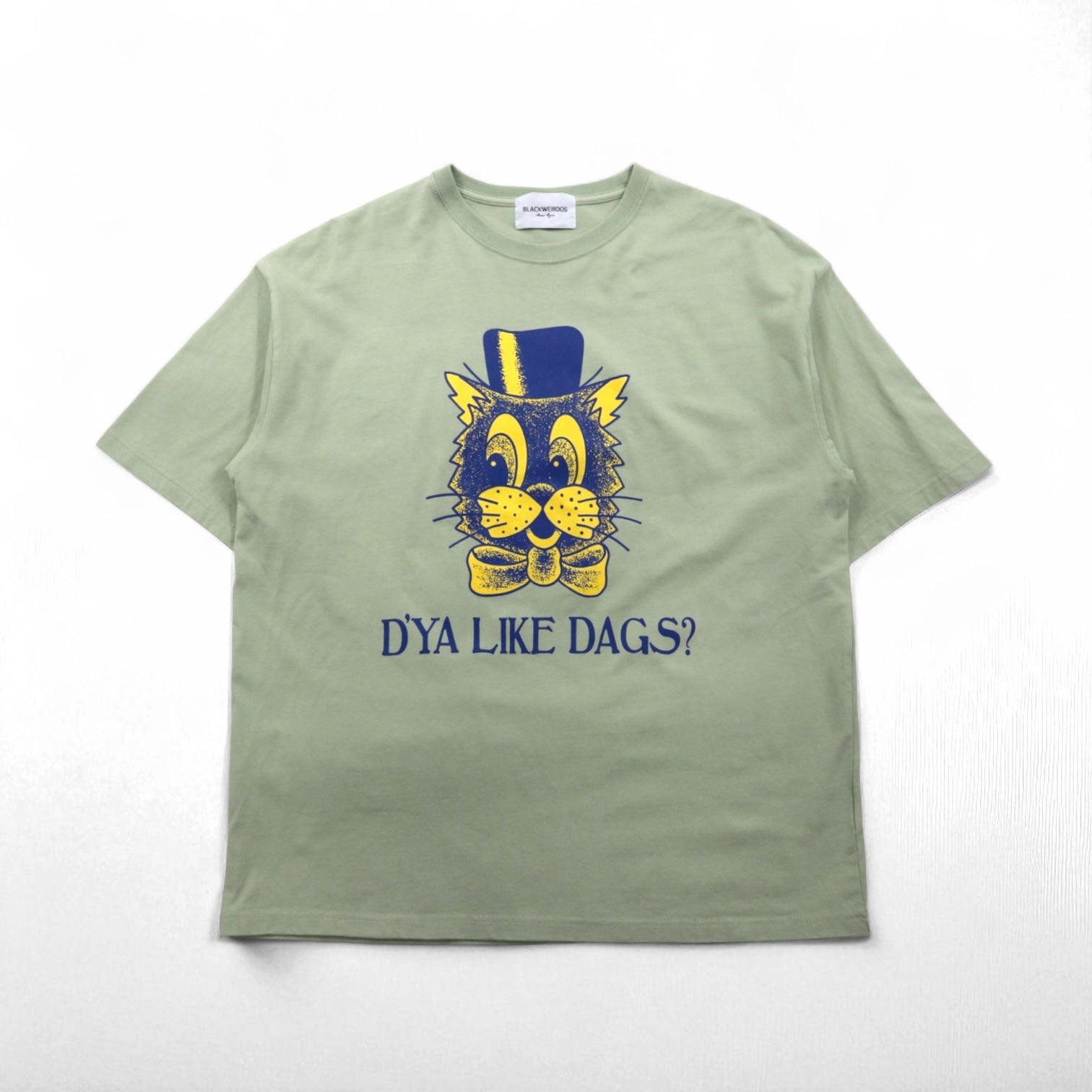T-shirt BLACKWEIRDOS stampa DAG L verde 24SP-T502 Fabbricato in Giappone