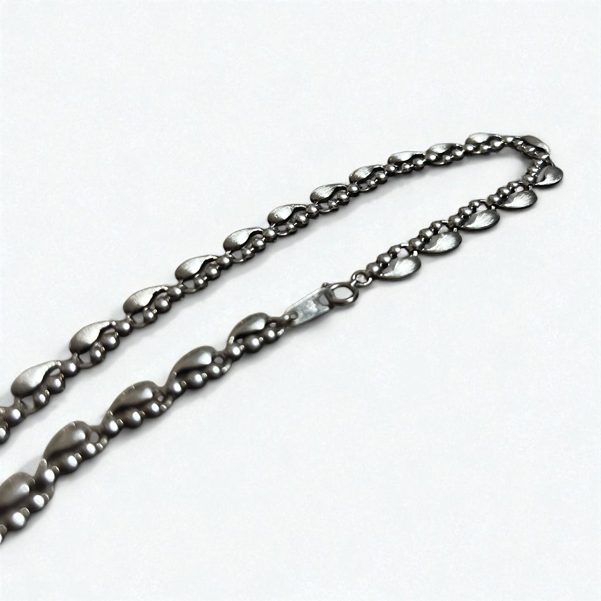 Vintage Silver Necklace ティアドロップ 2WAY ネックレス 2連 ブレスレット PT100 SV シルバー プラチナ