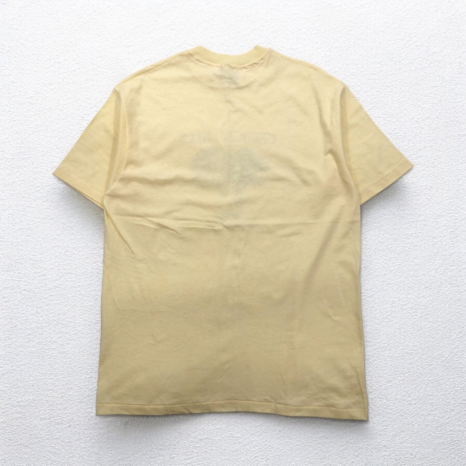 Hanes anni '80 Made in USA BEEFY-T Vintage T-shirt con cucitura singola XL Giallo GRGICH HILLS
