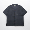 Tommy Bahama 半袖 オープンカラーシャツ 開襟 シルクシャツ M グレー シャドーチェック