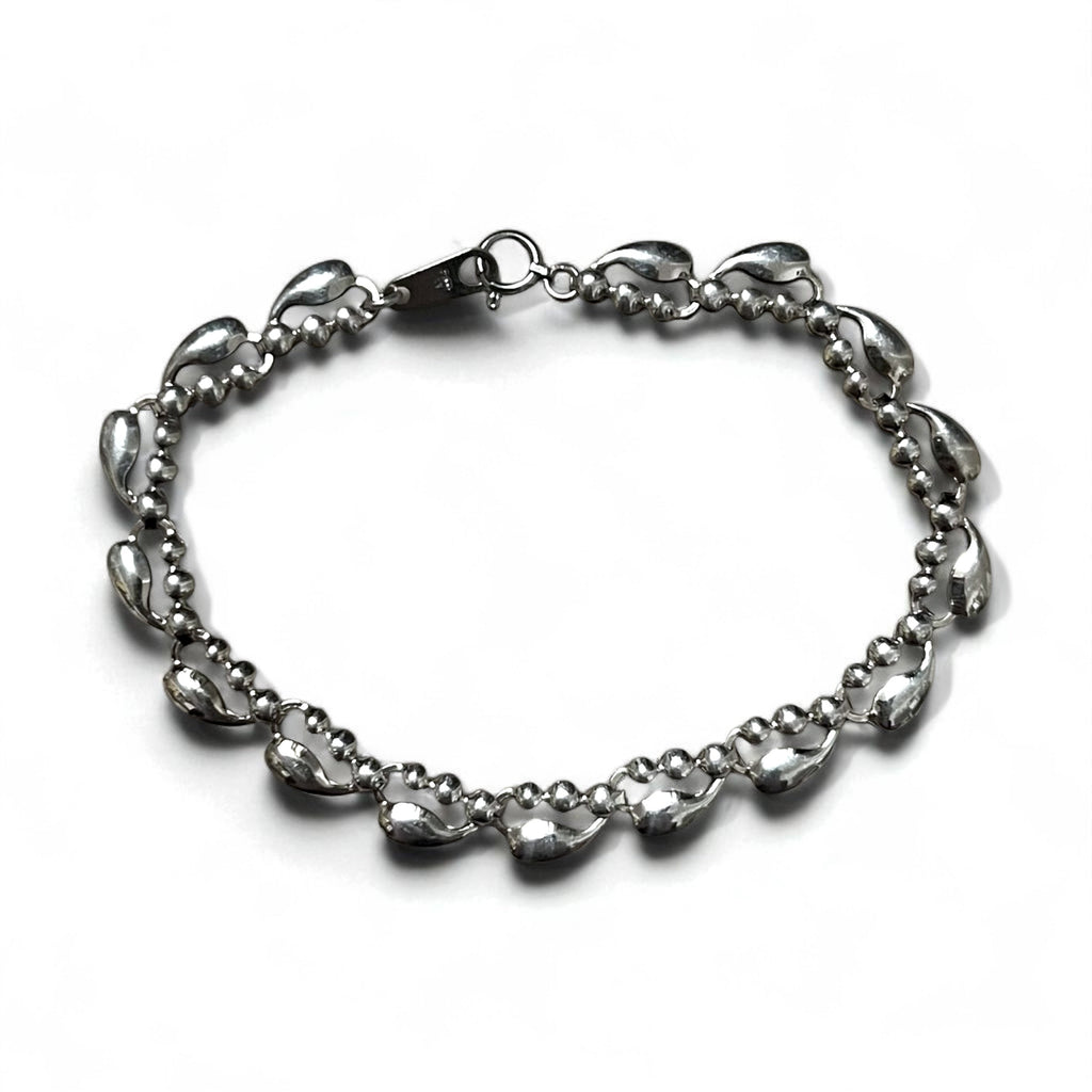 Vintage Silver Bracelet ティアドロップ ブレスレット PT100 SV プラチナ シルバー
