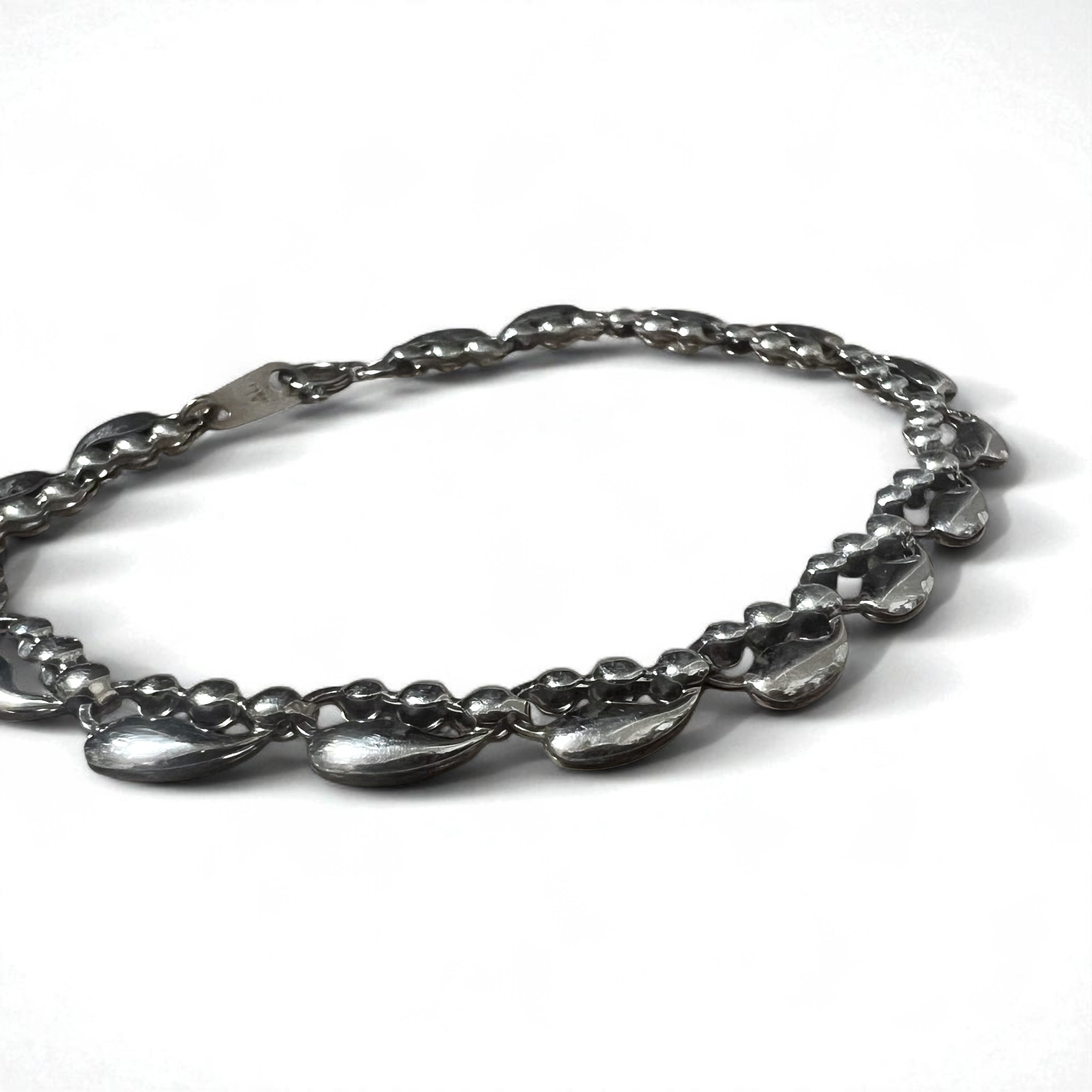 Vintage Silver Bracelet ティアドロップ ブレスレット PT100 SV プラチナ シルバー