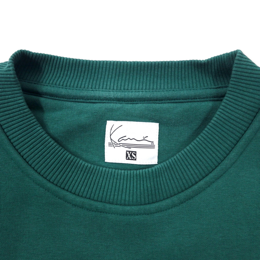 karl kani jeans Felpa a spalla scesa XS verde cotone taglio corto