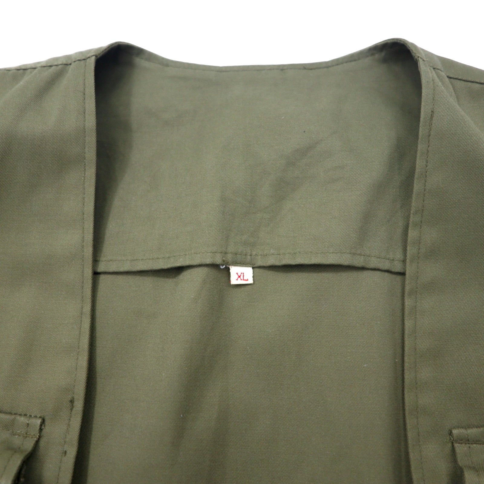Euro Vintage ユーロヴィンテージ ミリタリー トラベル ベスト XL カーキ ポリエステル コットン MILITARY TRAVEL VEST