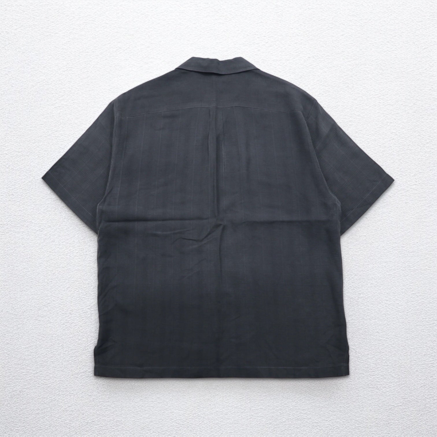 Tommy Bahama 半袖 オープンカラーシャツ 開襟 シルクシャツ M グレー シャドーチェック