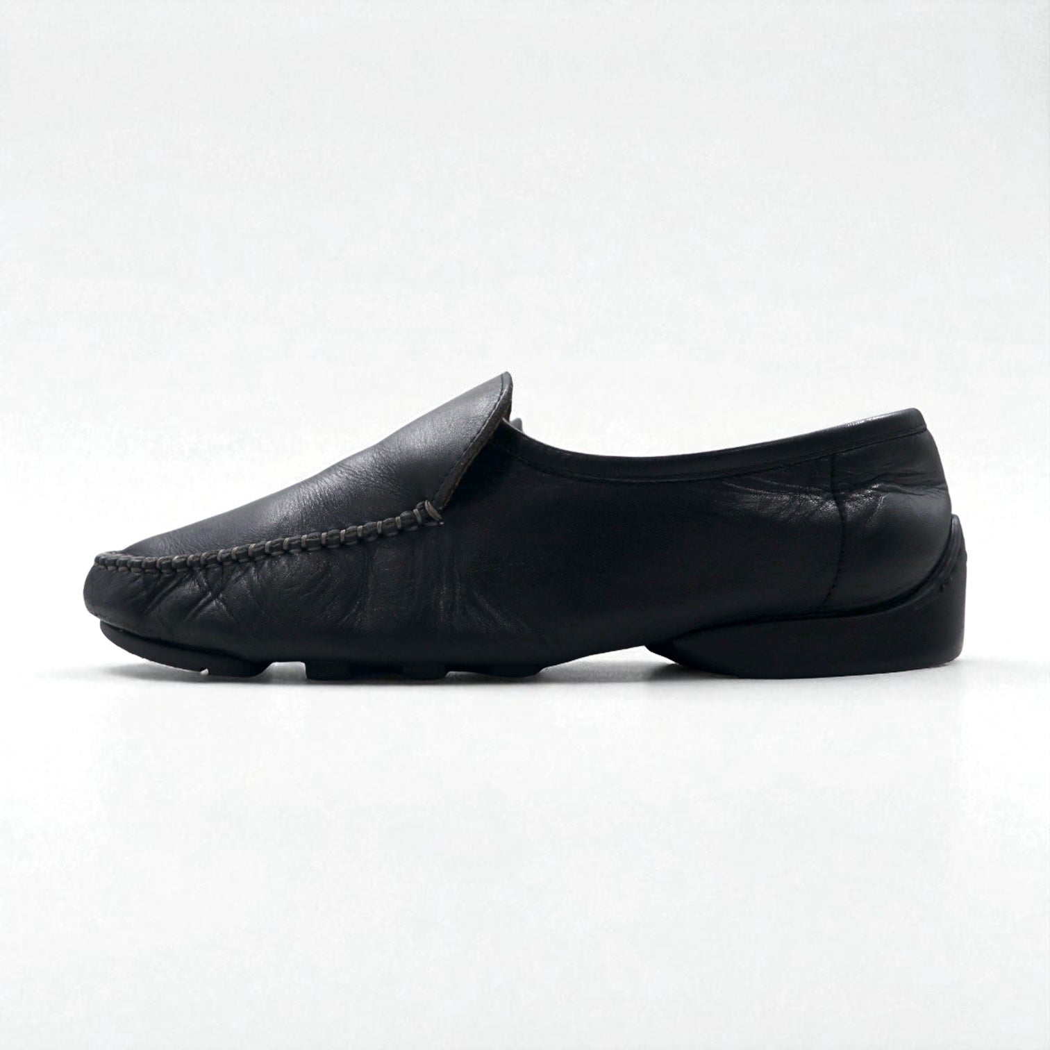 Salvatore Ferragamo Mocassini Driving Loafer Slip-on 26cm Neri Pelle Made in Italy