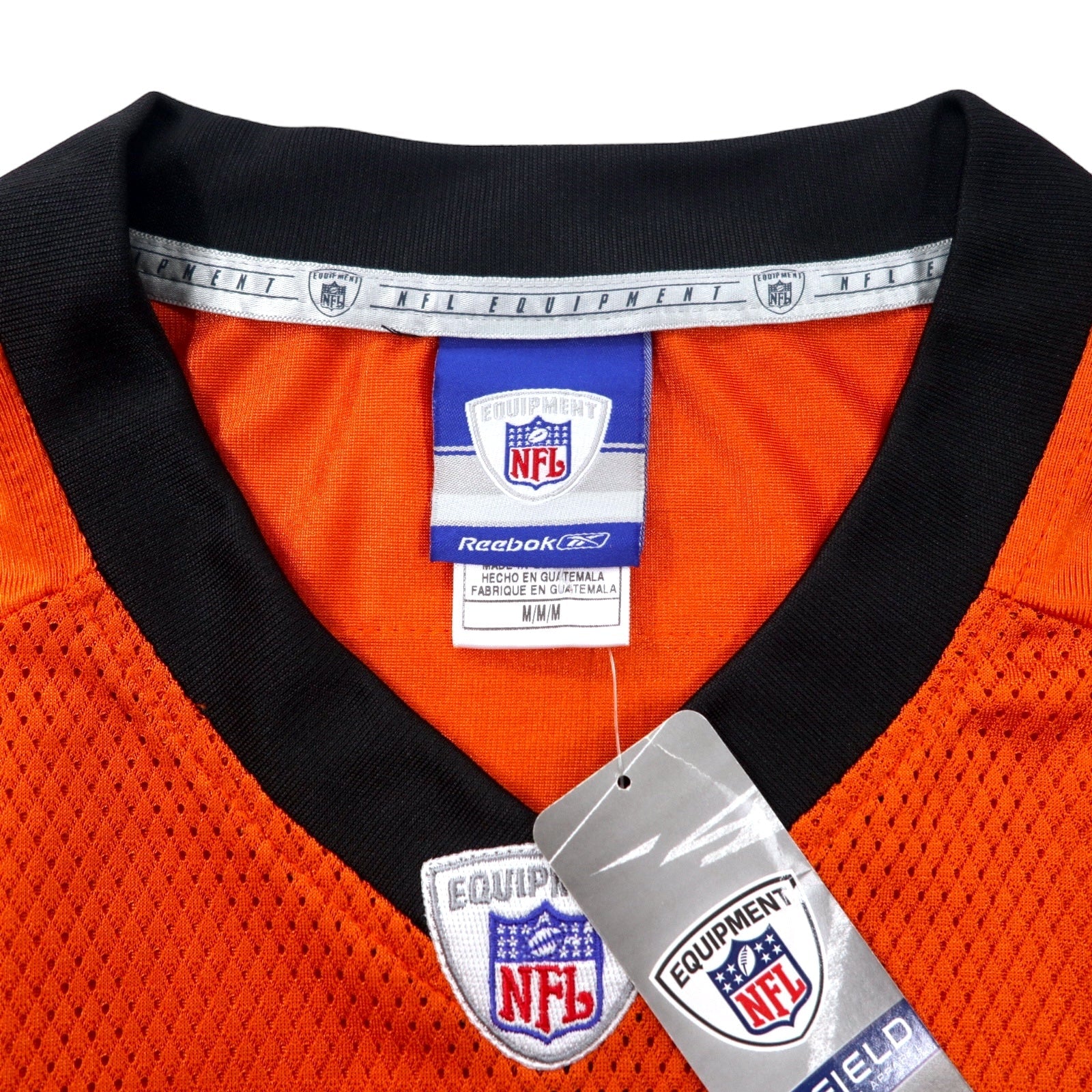Reebok Maglia da gioco M Arancione Nylon Mesh NFL Bengals Numerazione PALMER Articolo nuovo