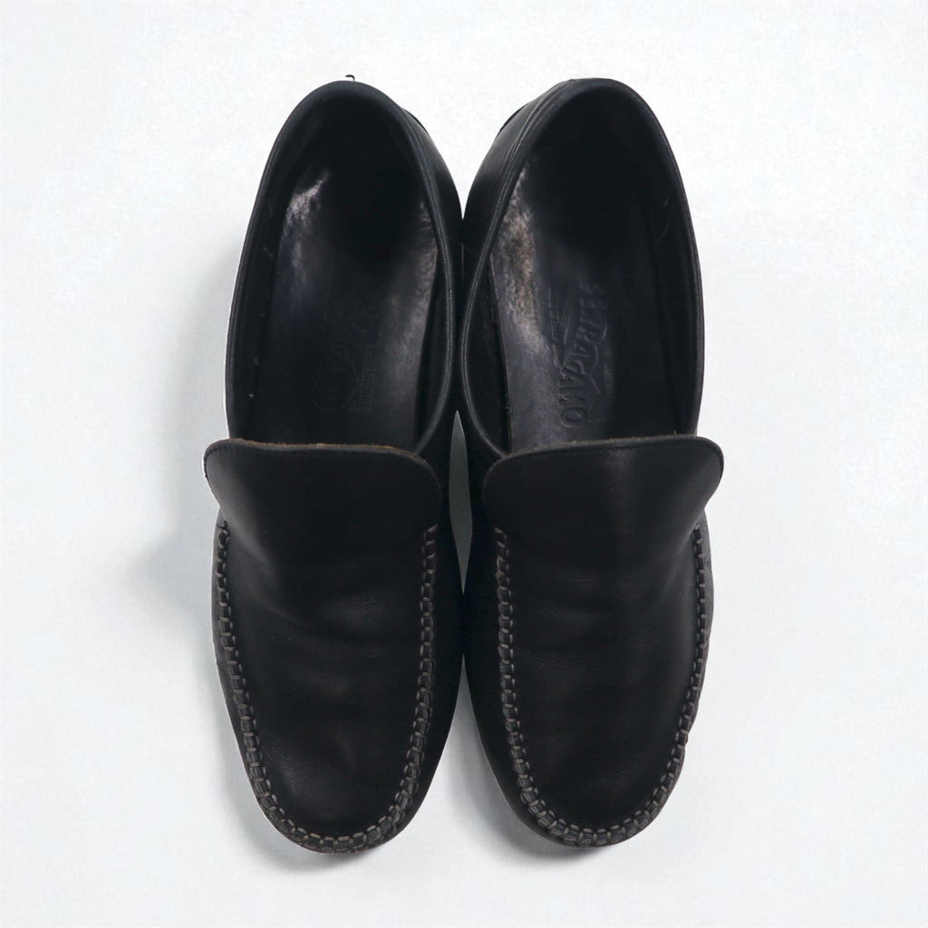 Salvatore Ferragamo Mocassini Driving Loafer Slip-on 26cm Neri Pelle Made in Italy