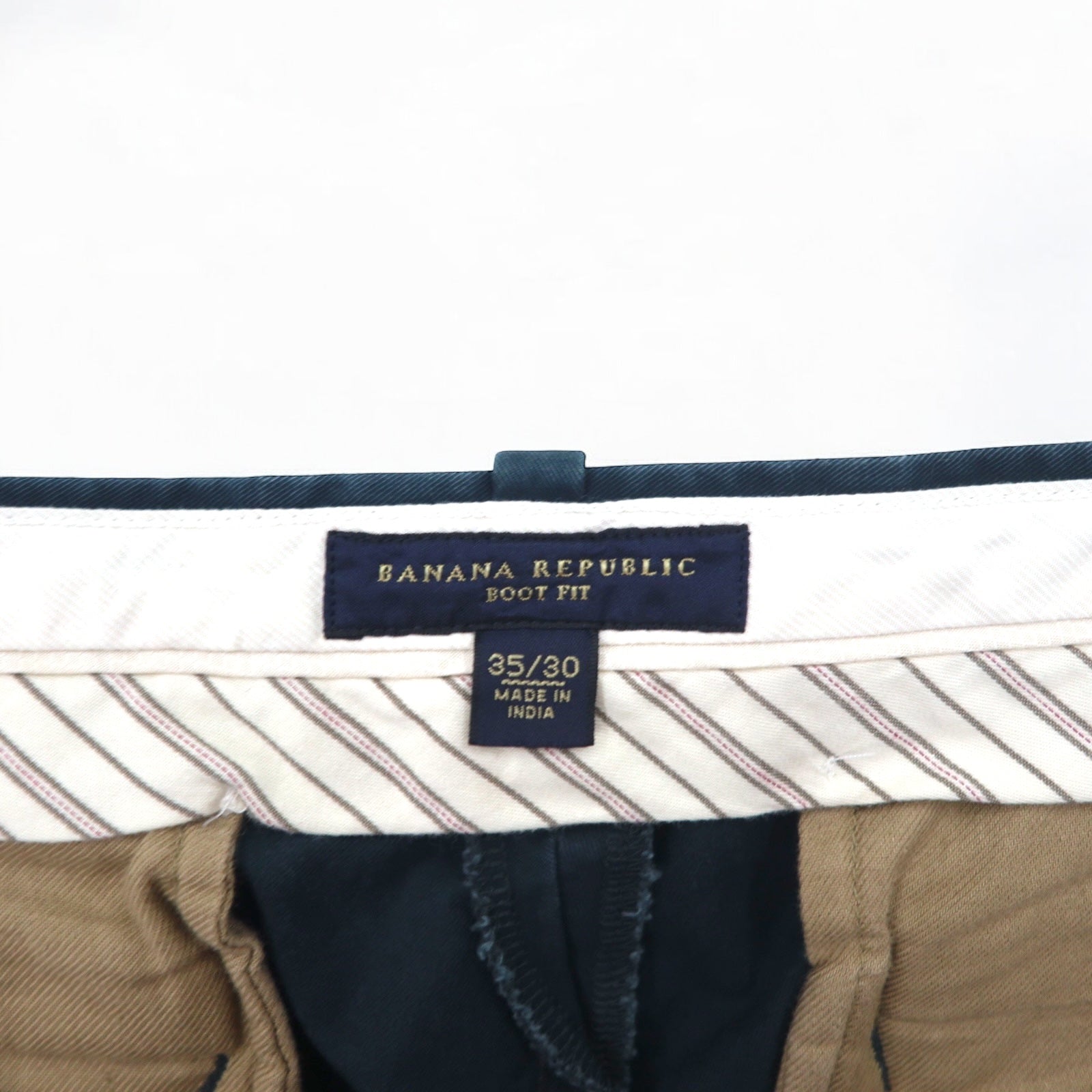 BANANA REPUBLIC Chino larghi 35 verde muschio cotone BOOT FIT